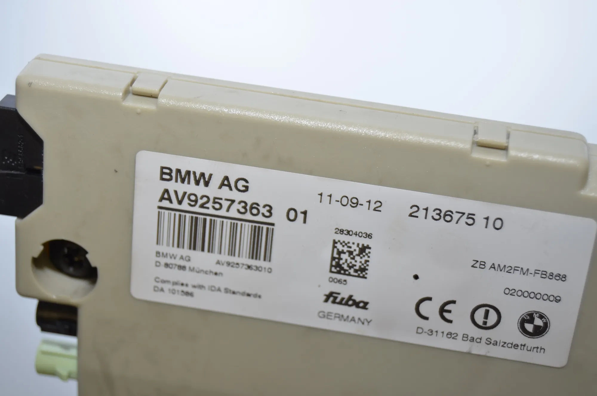Antenna Amplifier – OEM 9257363 · BMW 5 (F10) 525 d 2012 – 6