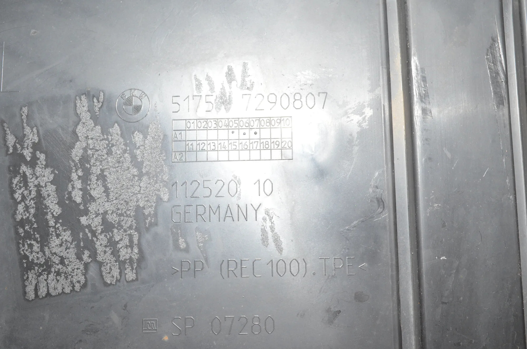 Rear Left Underbody Cover – OEM 7290807 · BMW 2 Gran Tourer (F46) 218 d xDrive 2020 – 5
