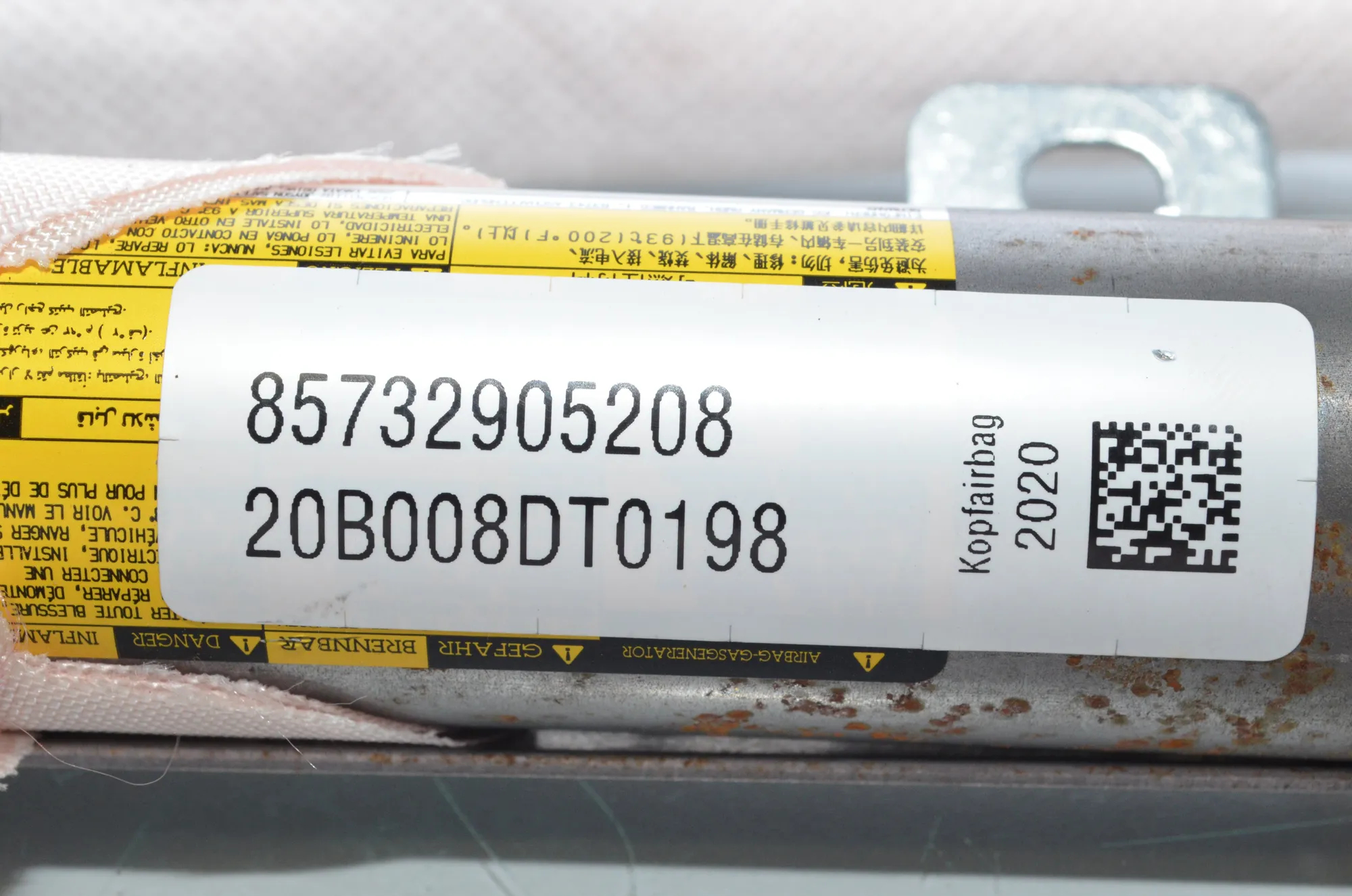Right Side Roof Safety Curtain SRS – OEM 72127329052 · BMW 2 Gran Tourer (F46) 218 d xDrive 2020 – 6