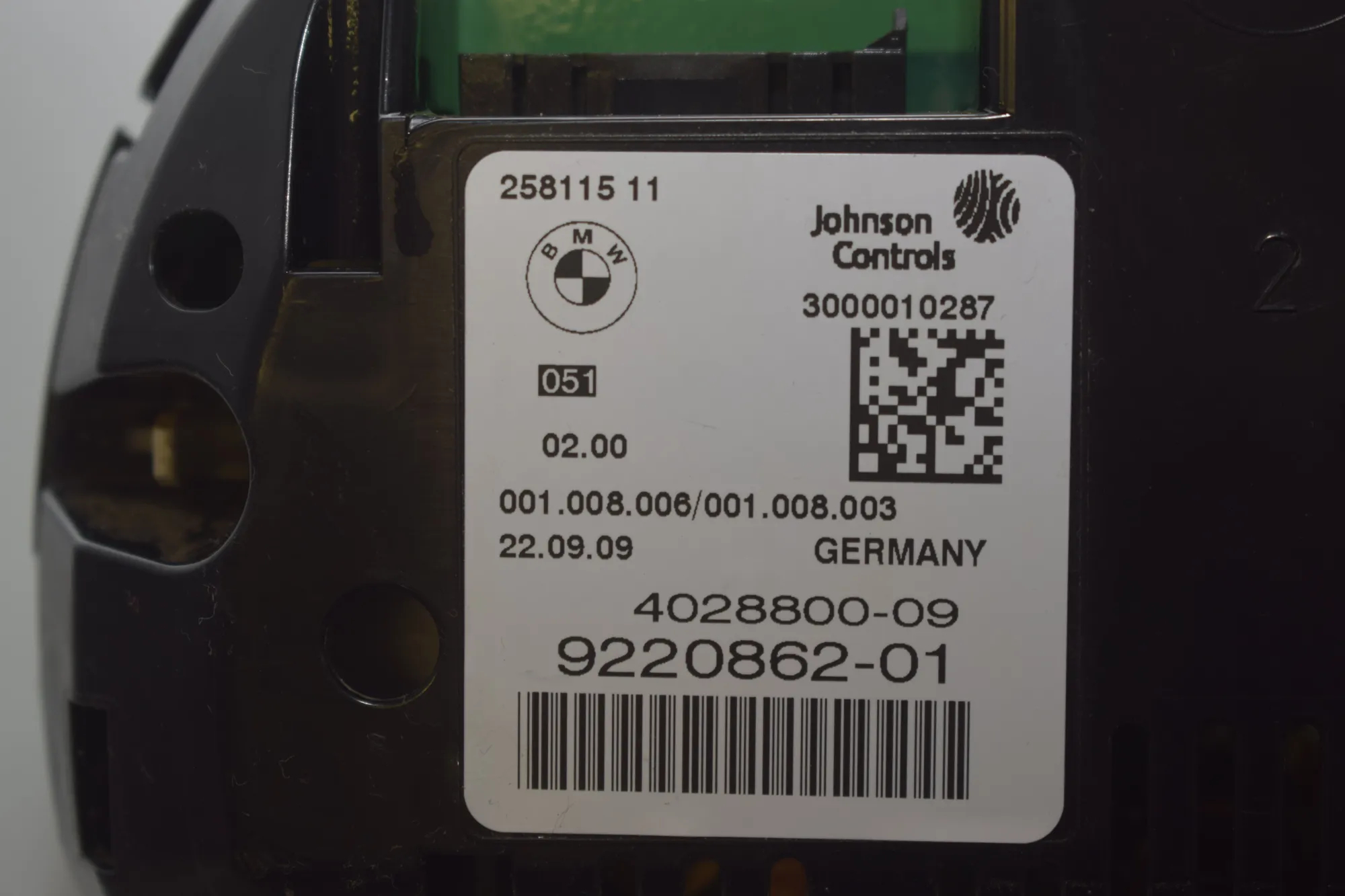 Instrument Cluster Speedometer – OEM 9220862 · BMW 5 Gran Turismo (F07) 530 d 2009 – 6