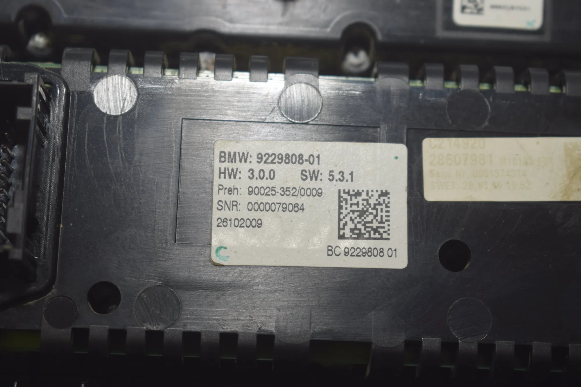 Climate Control Unit – OEM 9328418 · BMW 5 Gran Turismo (F07) 530 d 2009 – 6