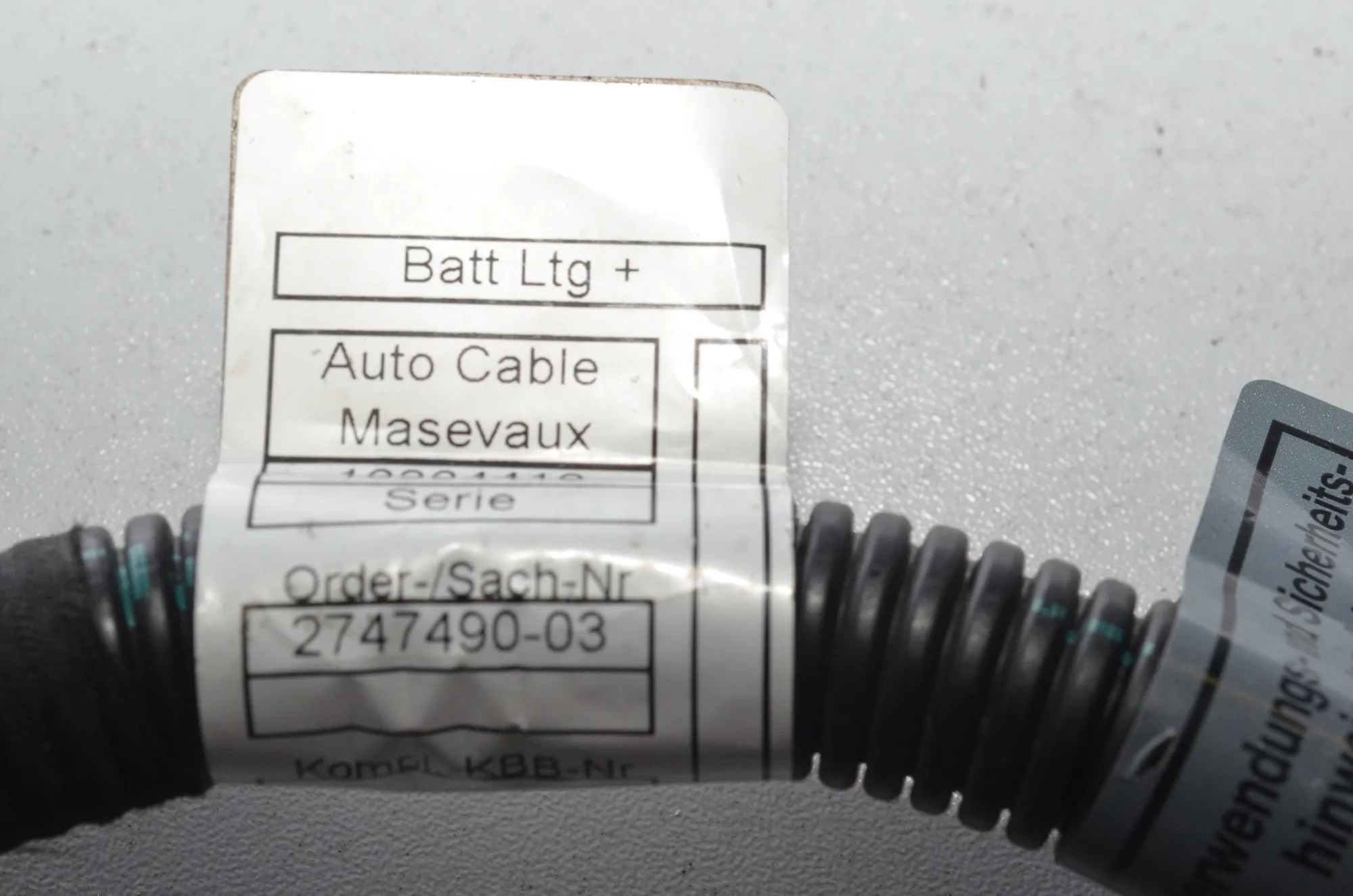 Positive Battery Cable – OEM 9332844 · BMW i3 (I01) s Electric 2020 – 5