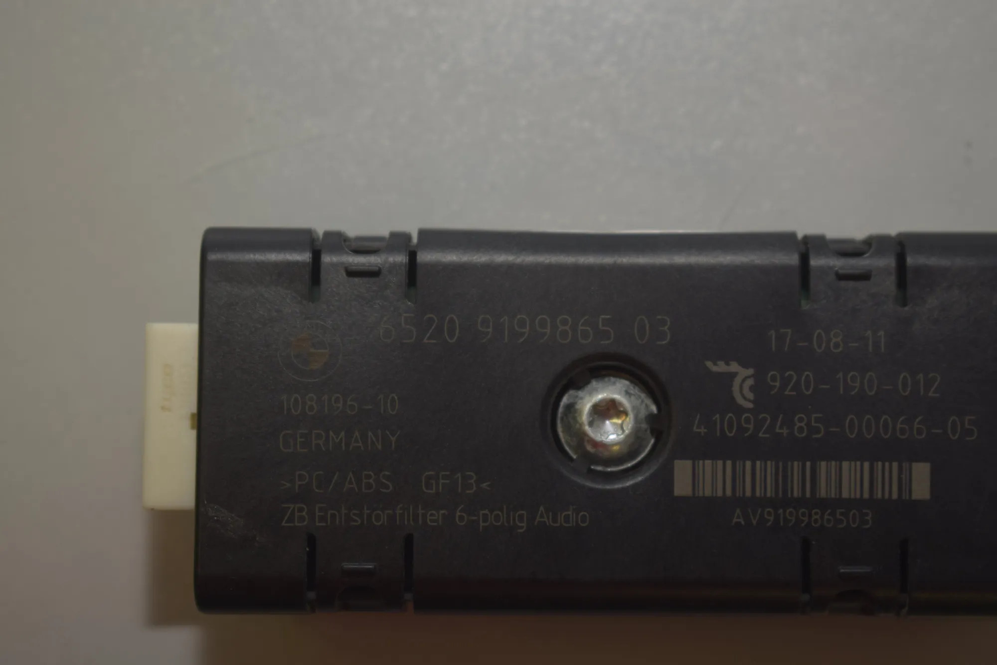 Antenna Filter – OEM 9199865 · BMW 5 Touring (F11) 530 d xDrive 2011 – 6