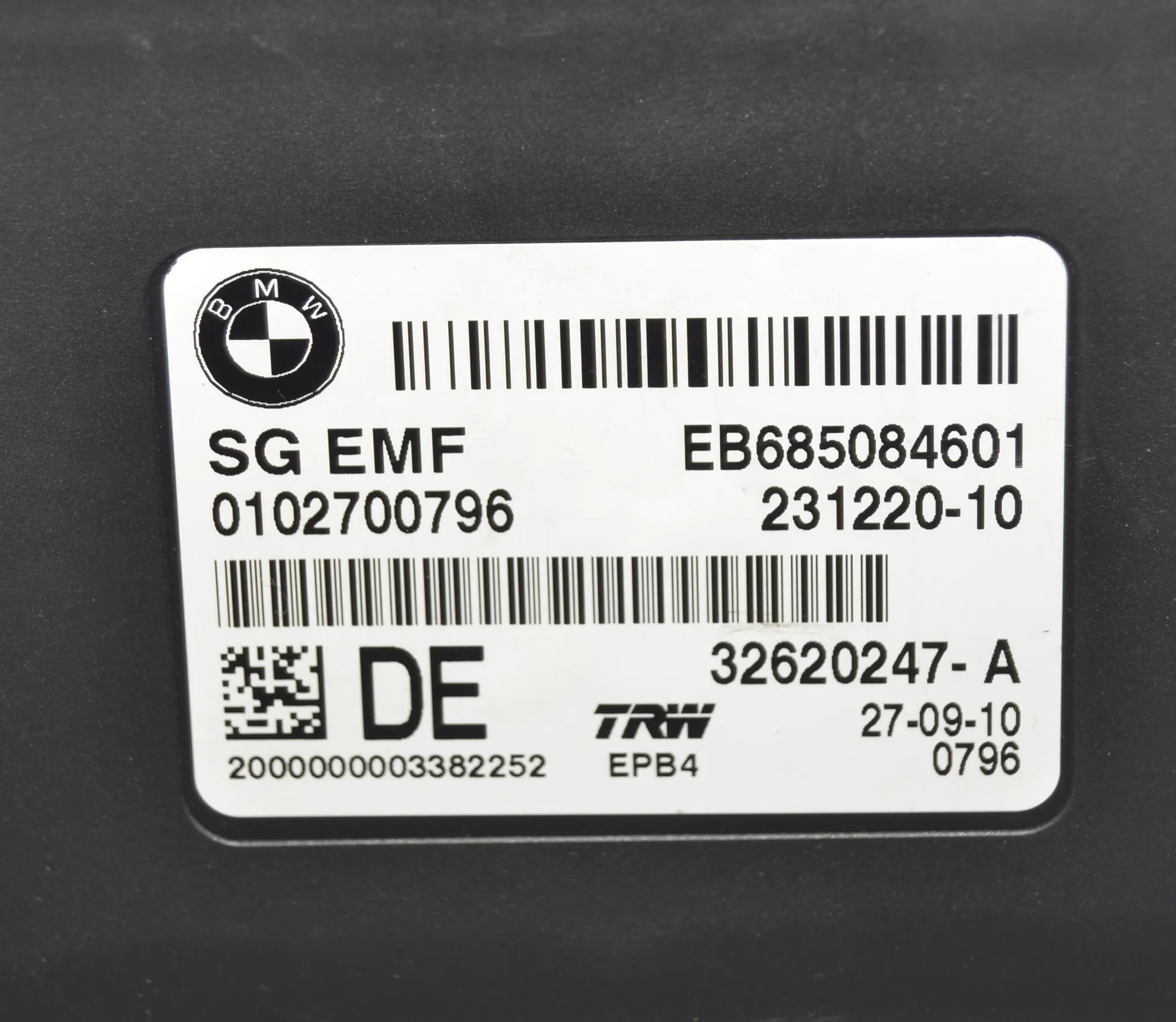 Handbrake Control Unit – OEM 6850846 · BMW 5 (F10) 530 d 2010 – 6