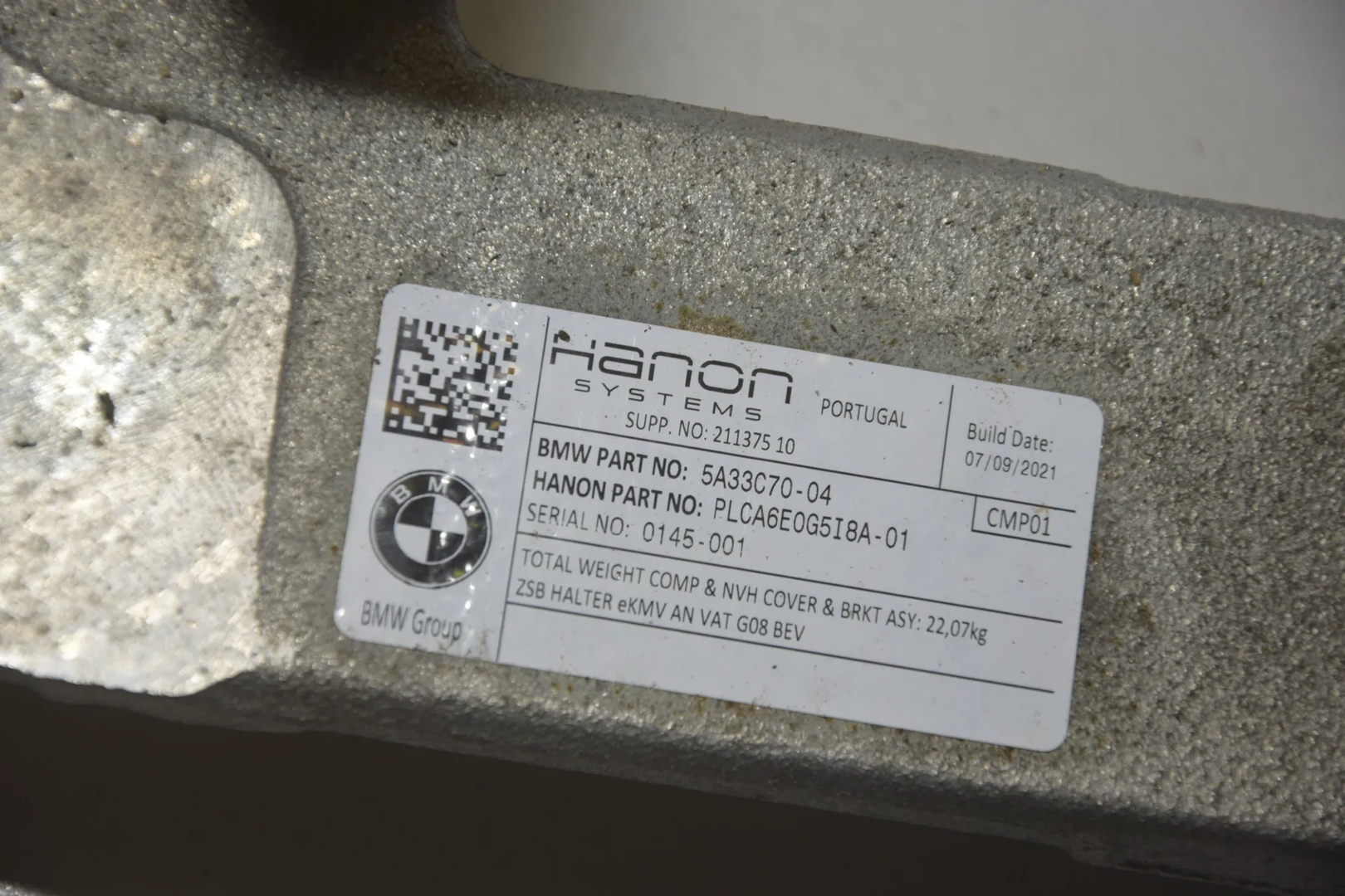 Bracket – OEM 5A33C70 · BMW iX3 (G08) (2020 - -) Electric (286 HP) 2022 – 5