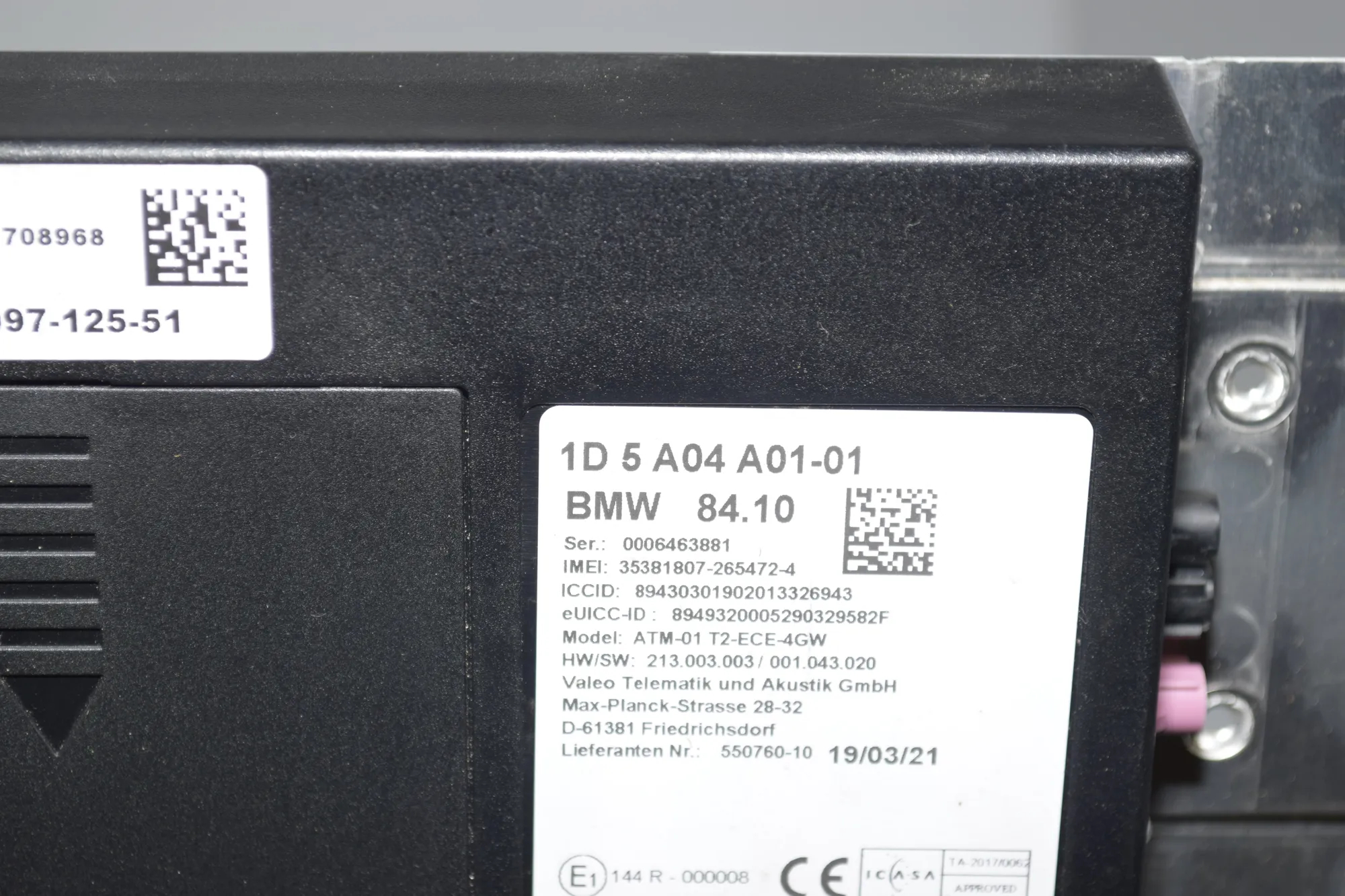 Bluetooth Control Unit – OEM 5A04A01 · BMW i3 (I01) s Electric 2021 – 5