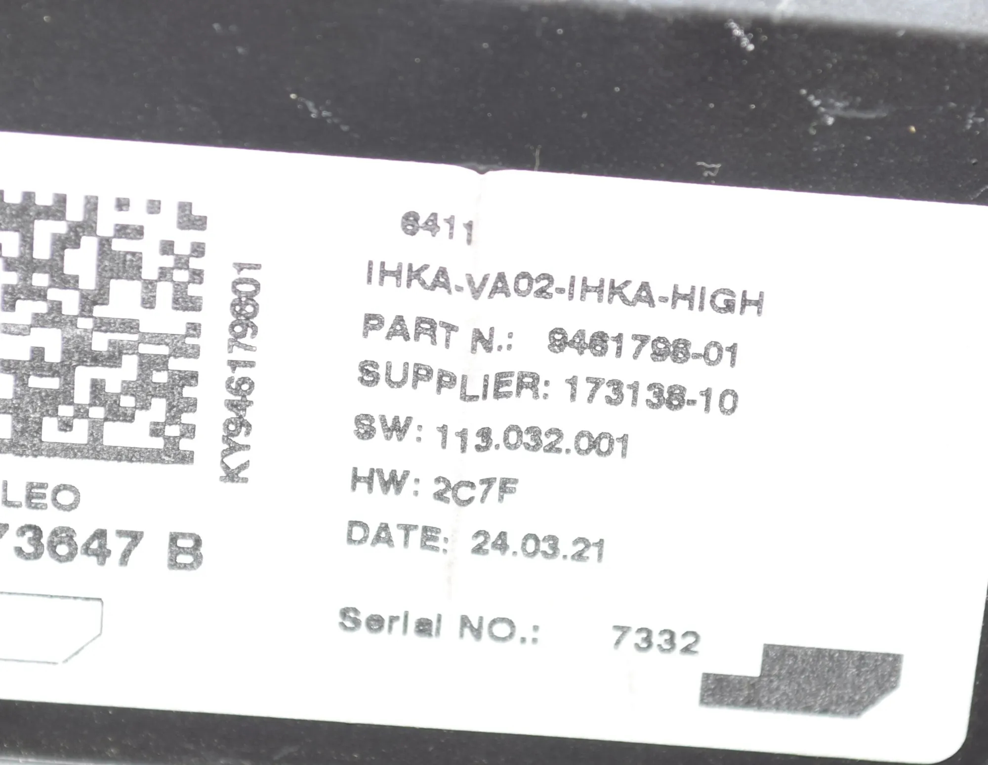 Other Control Units – OEM 9461798 · BMW i3 (I01) s Electric 2021 – 5