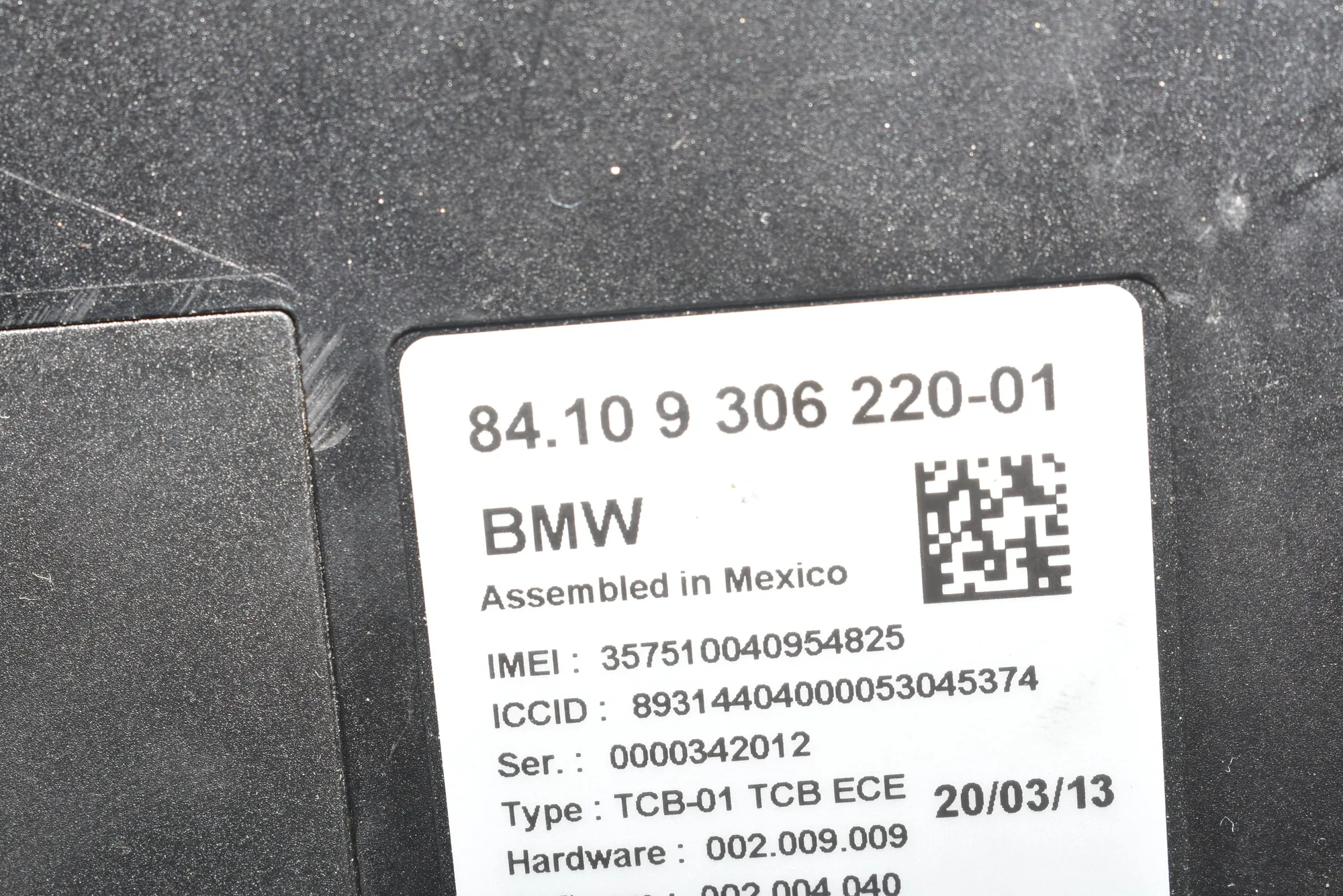 Bluetooth Control Unit – OEM 84109322954 · BMW 5 (F10) 535 d 2013 – 4