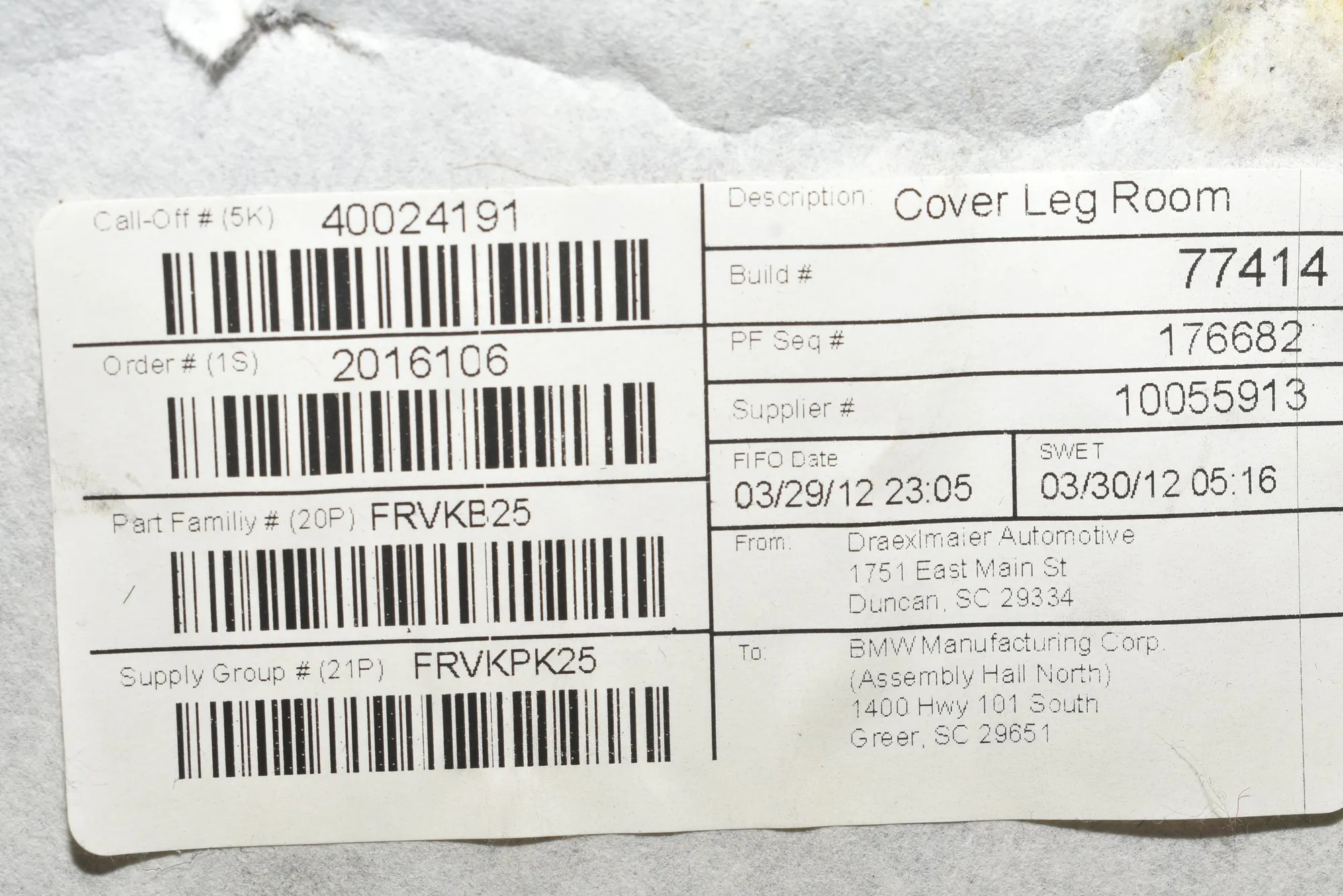 Dashboard Trim – OEM 51459184132 · BMW X3 (F25) xDrive 35 d 2012 – 4