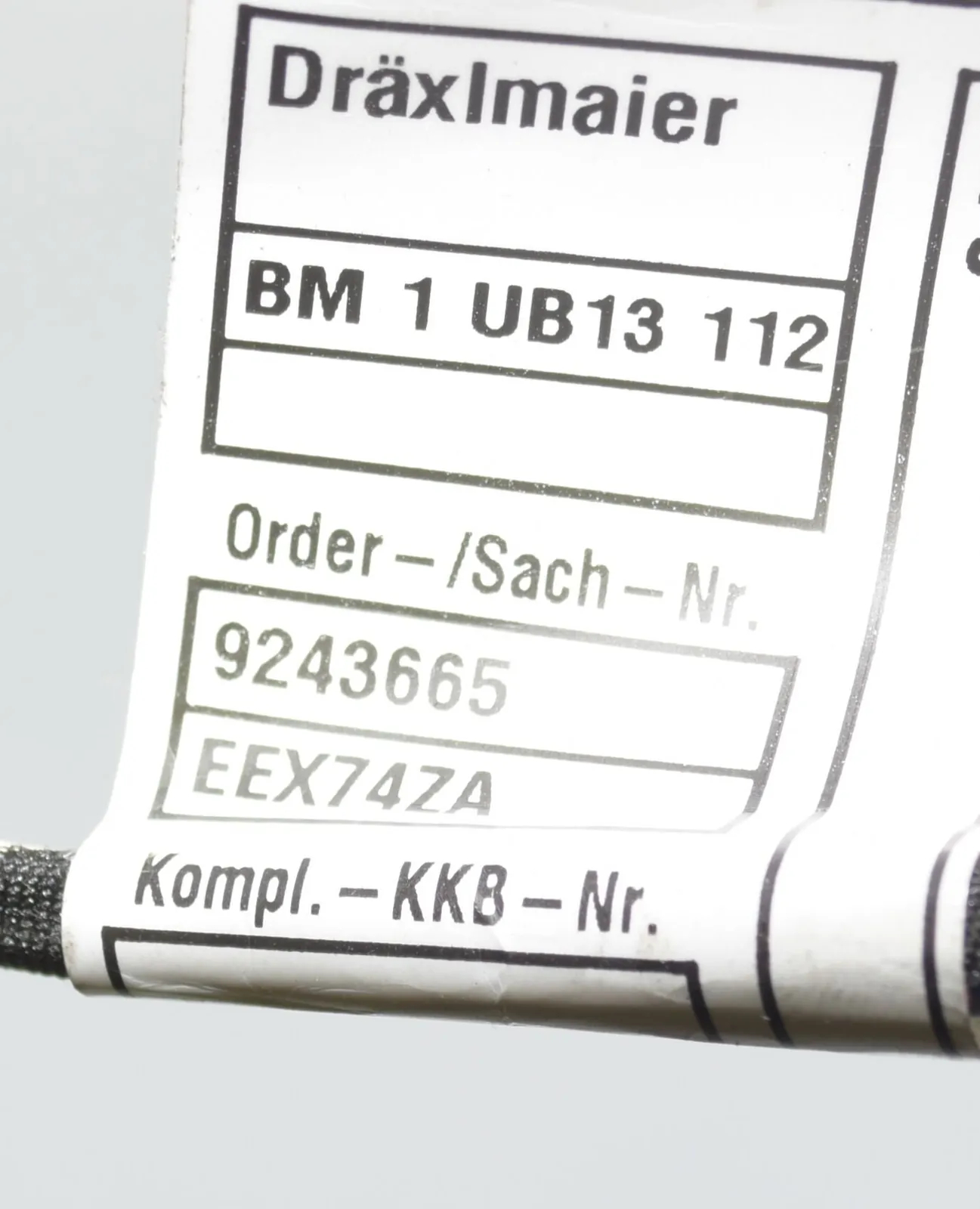 Rear Right Door Wiring – OEM 9243665 · BMW X3 (F25) xDrive 20 d 2012 – 5