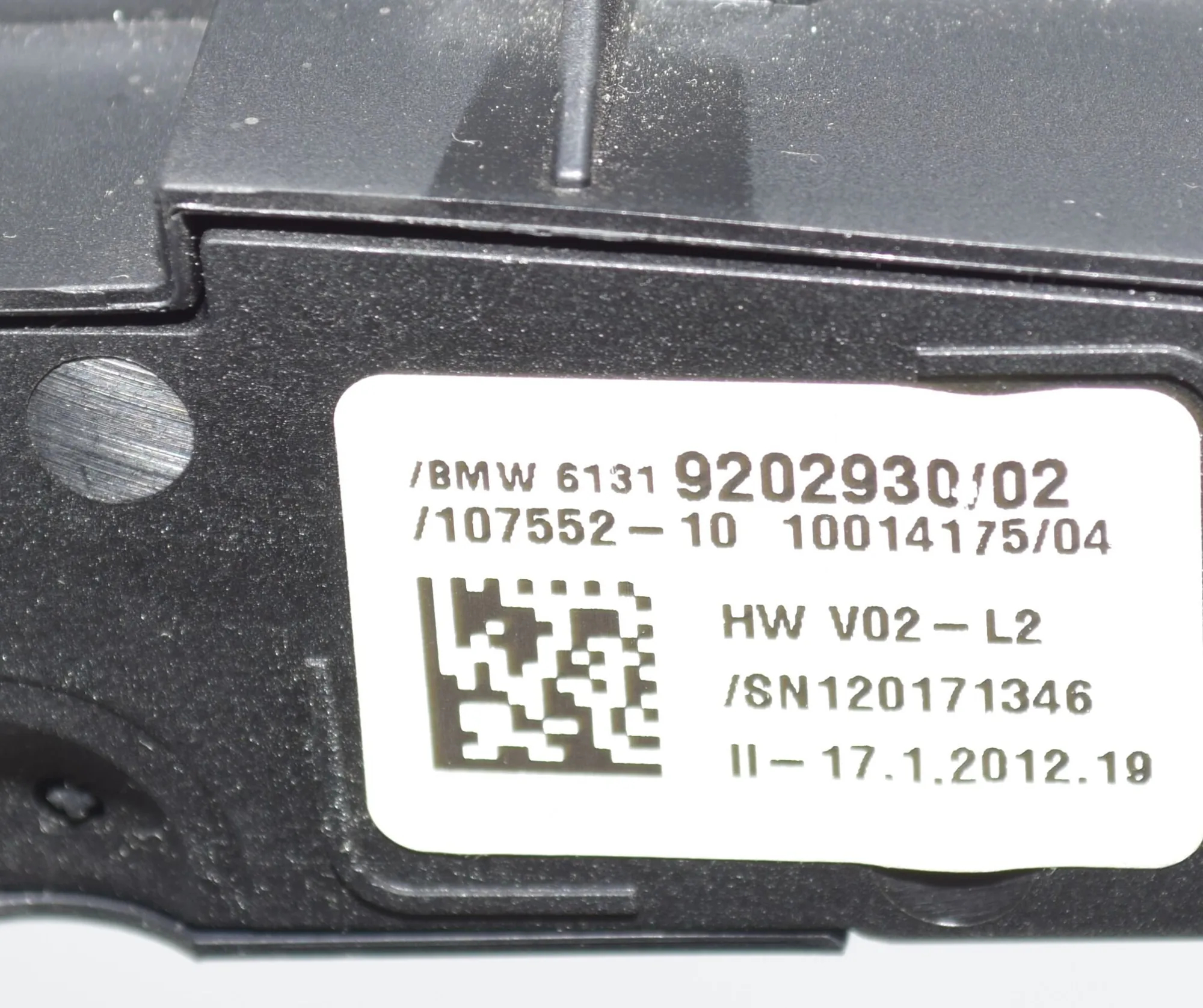 Button Switch Panel – OEM 9202930 · BMW X3 (F25) xDrive 20 d 2012 – 6