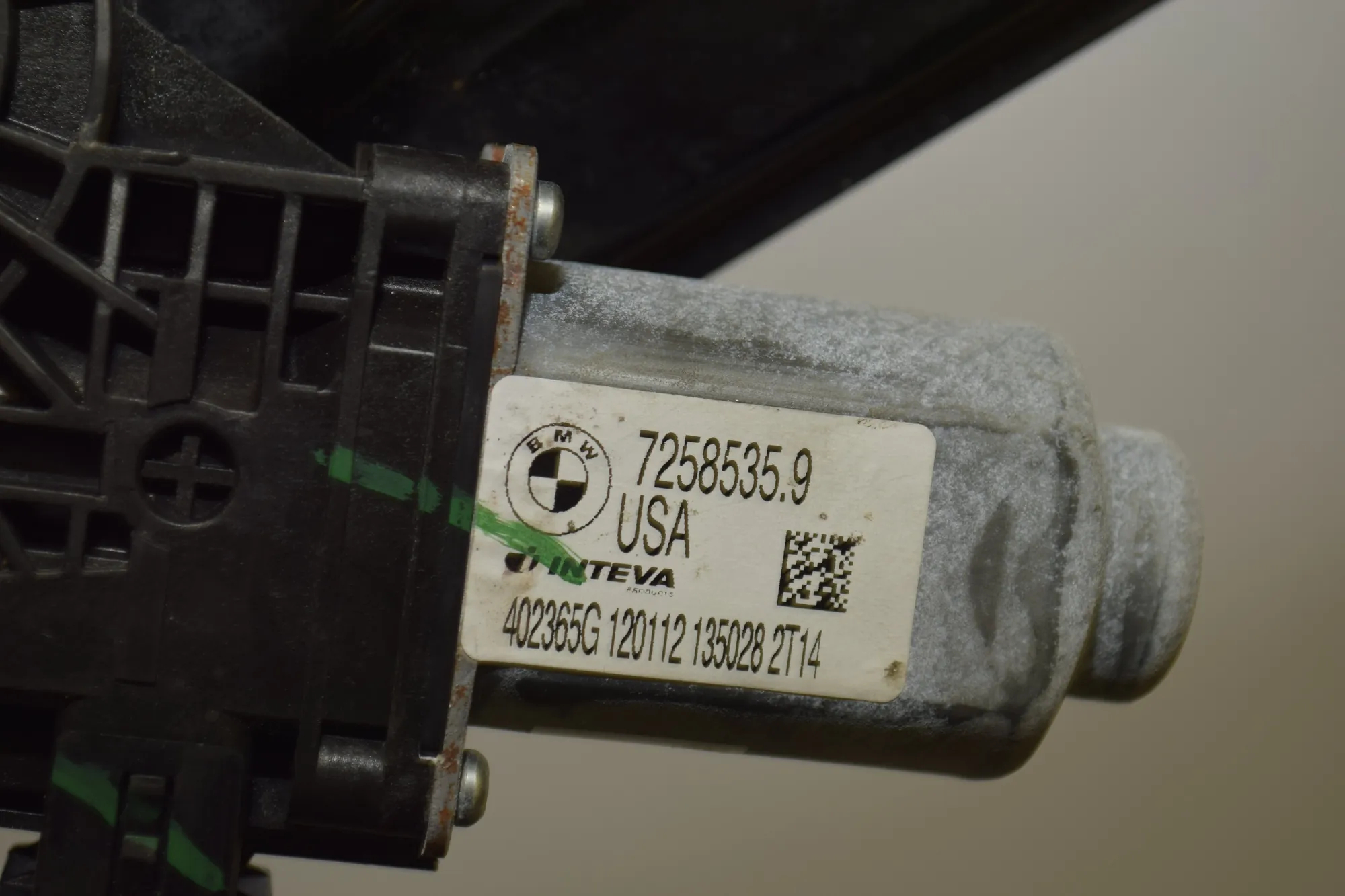 Rear Left Door Window Regulator – OEM 7258535 · BMW X3 (F25) xDrive 20 d 2012 – 5