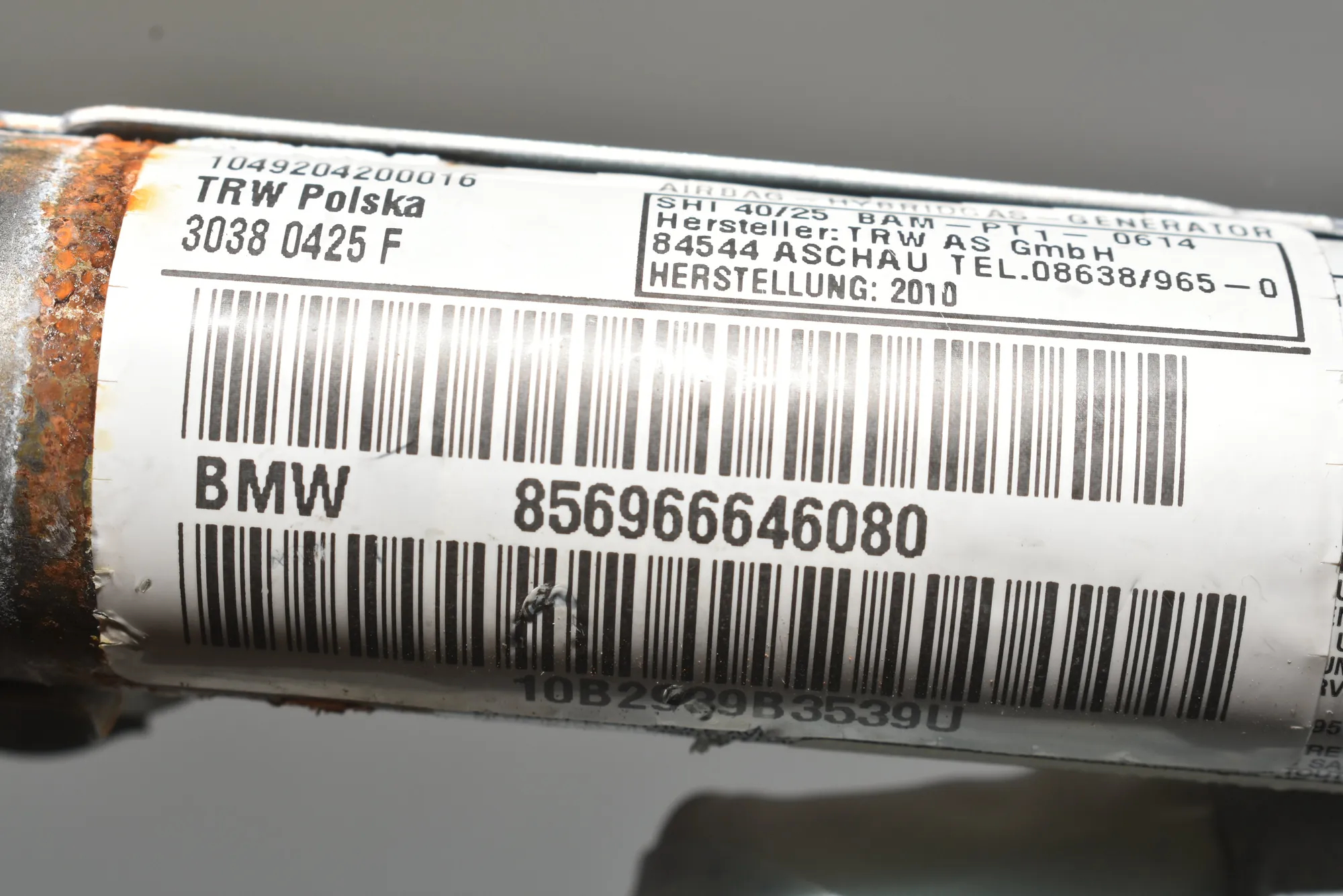 Right Side Roof Safety Curtain SRS – OEM 72126966646 · BMW 3 (E90) 325 d 2010 – 3