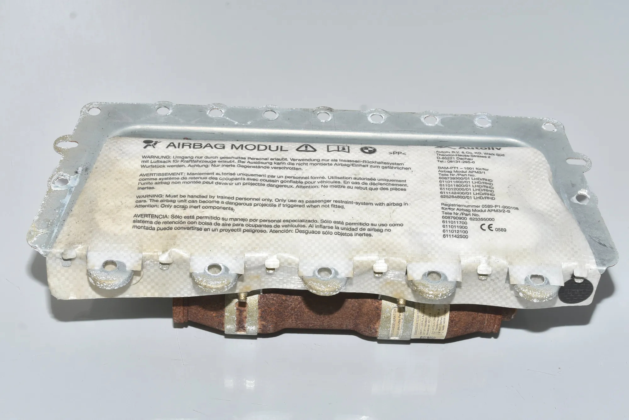 Dashboard Safety Bag SRS – OEM 72129230398 · BMW 5 (F10) 535 d xDrive 2015 – 2
