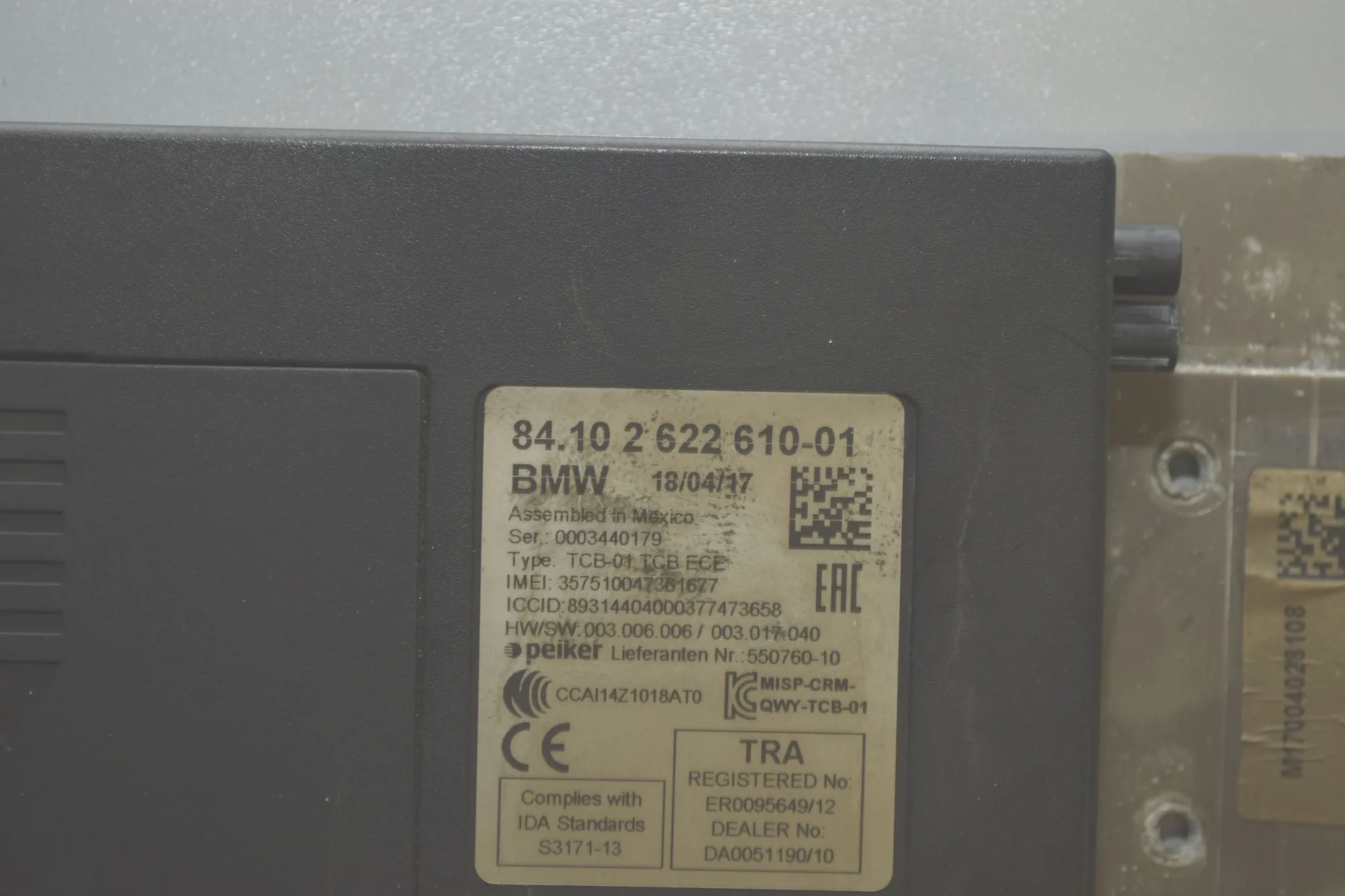 Bluetooth Control Unit – OEM 9293242 · BMW 3 Touring (F31) 318 d 2017 – 6