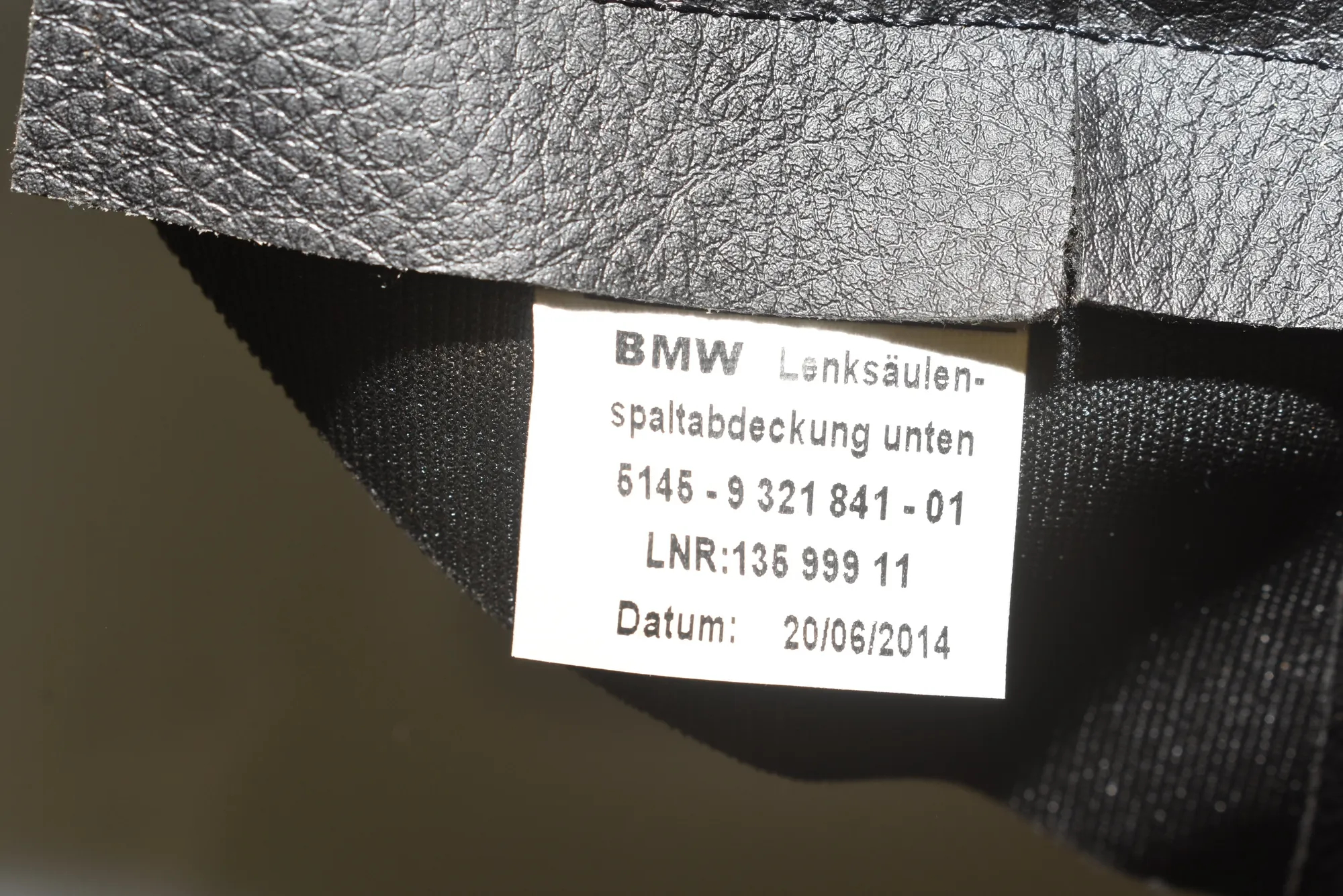 Steering Mechanism Trim – OEM 51459321841 · BMW 4 Coupe (F32, F82) 435 d xDrive 2014 – 4