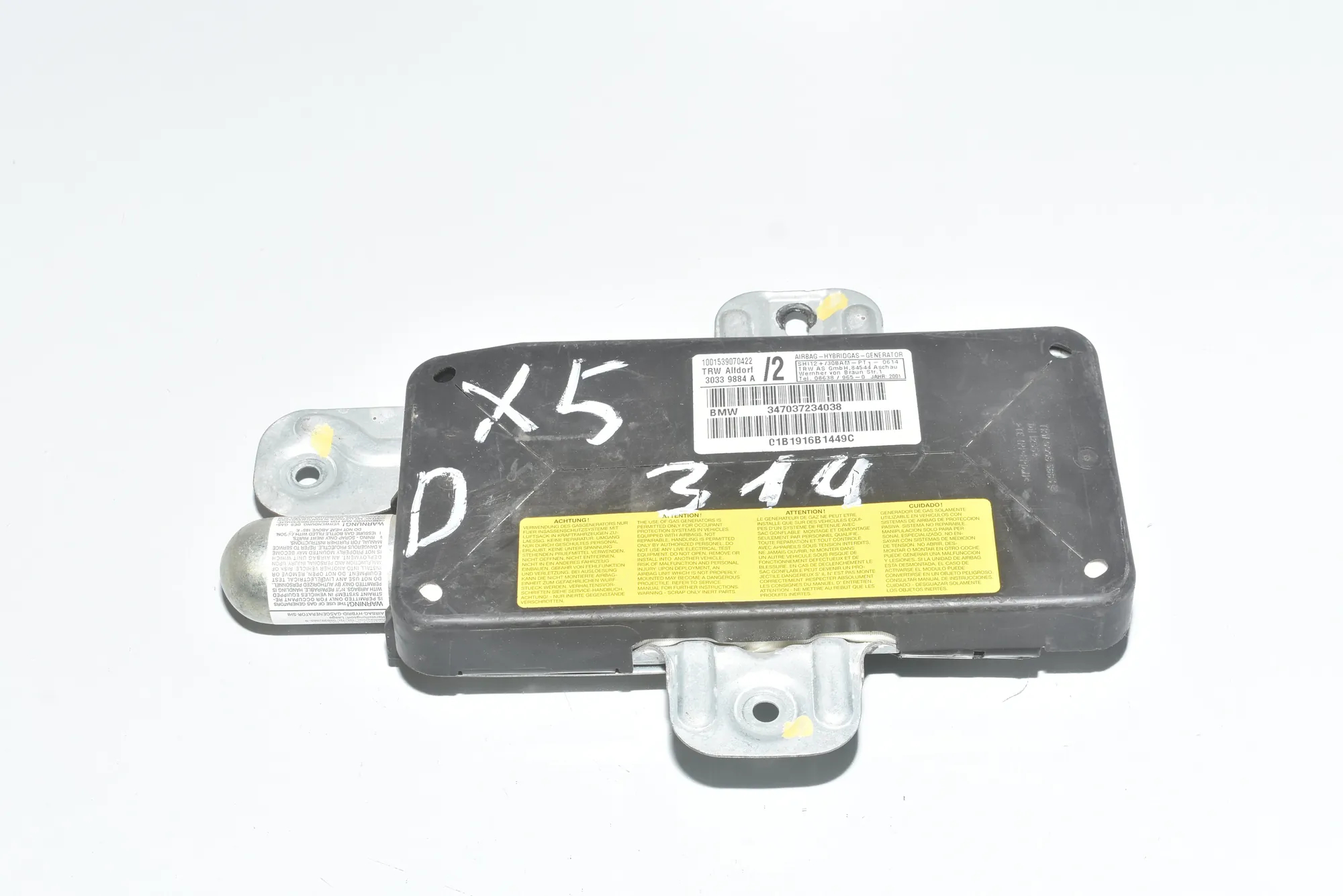 Front Right Door Safety Bag SRS – OEM 72127037234 · BMW X5 (E53) BMW X5 (E53) 3.0 d 2001