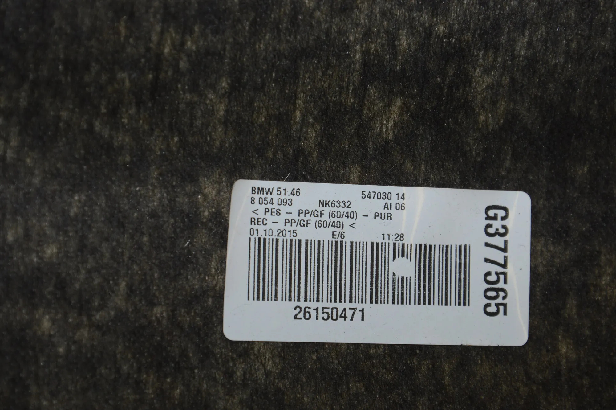 Rear Parcel Shelf – OEM 8054093 · BMW 6 Gran Coupe (F06) 640 d xDrive 2015 – 4