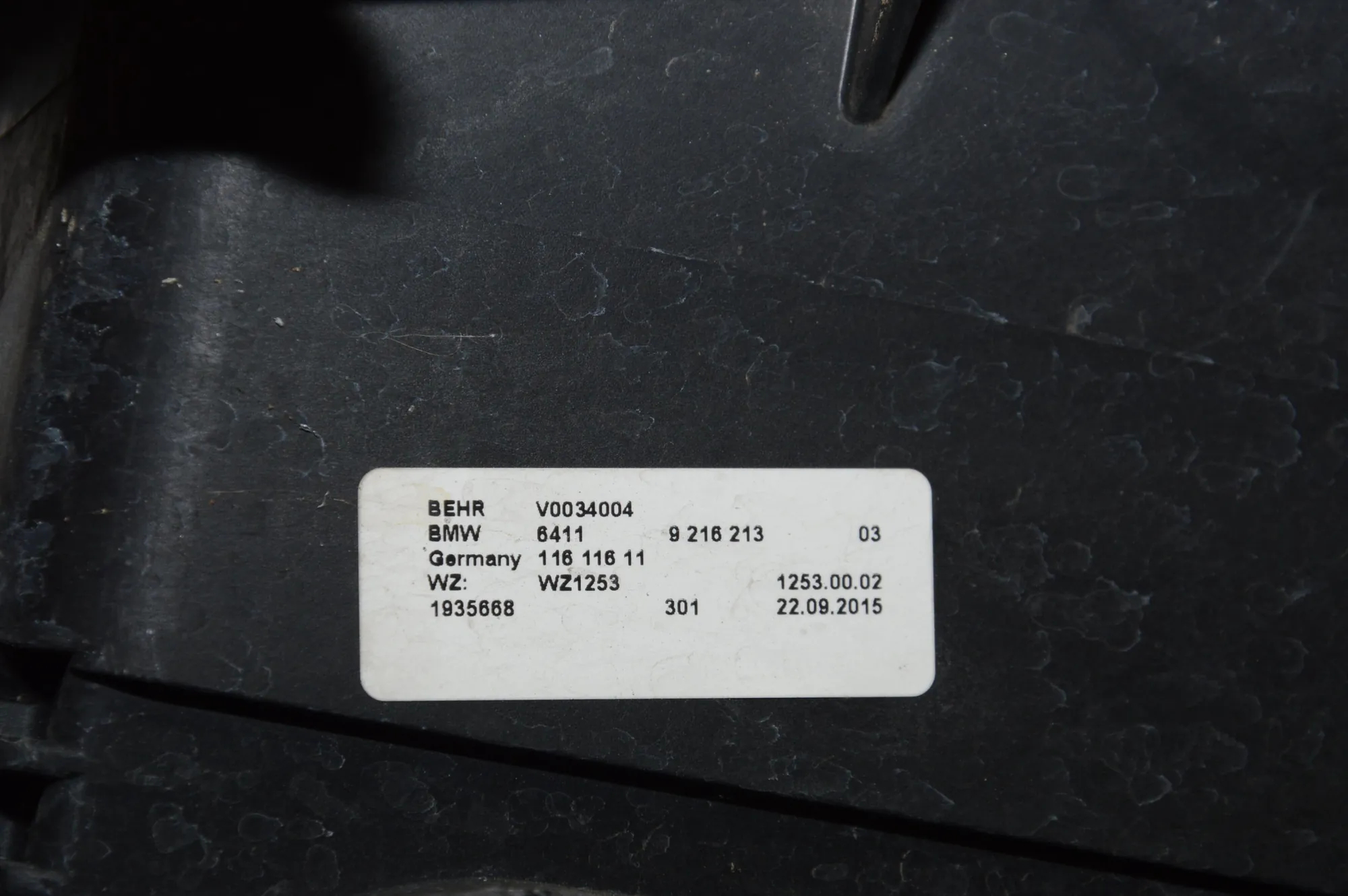 Other Body Parts – OEM 9216213 · BMW 6 Gran Coupe (F06) 640 d xDrive 2015 – 5