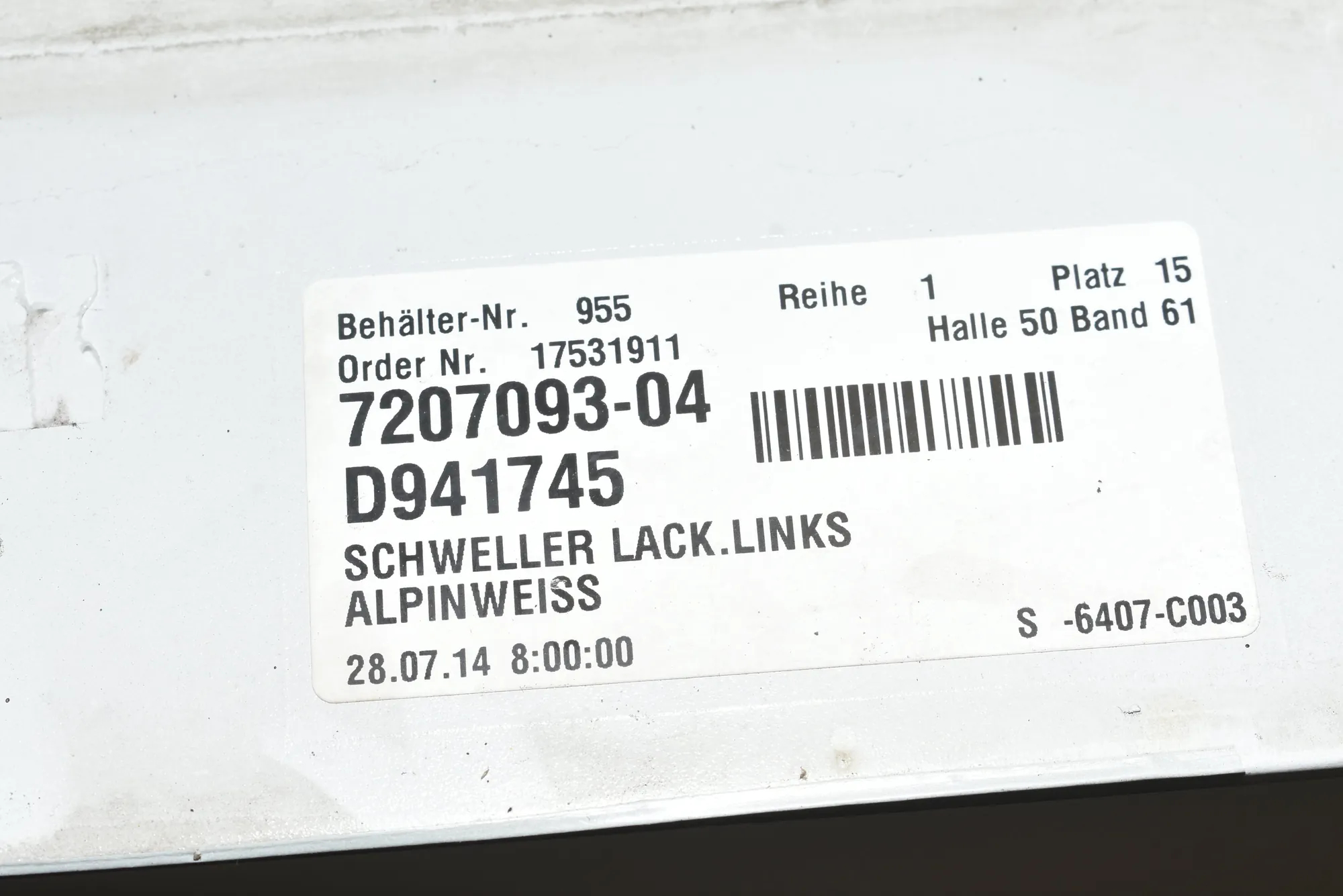 Left Side Sideskirt – OEM 51777262663 · BMW 5 Touring (F11) 530 d 2014 – 5