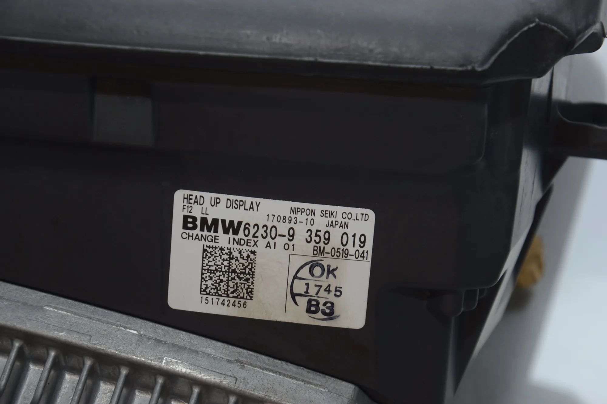 Head-Up Display – OEM 9359019 · BMW 6 Gran Coupe (F06) 640 d xDrive 2015 – 7