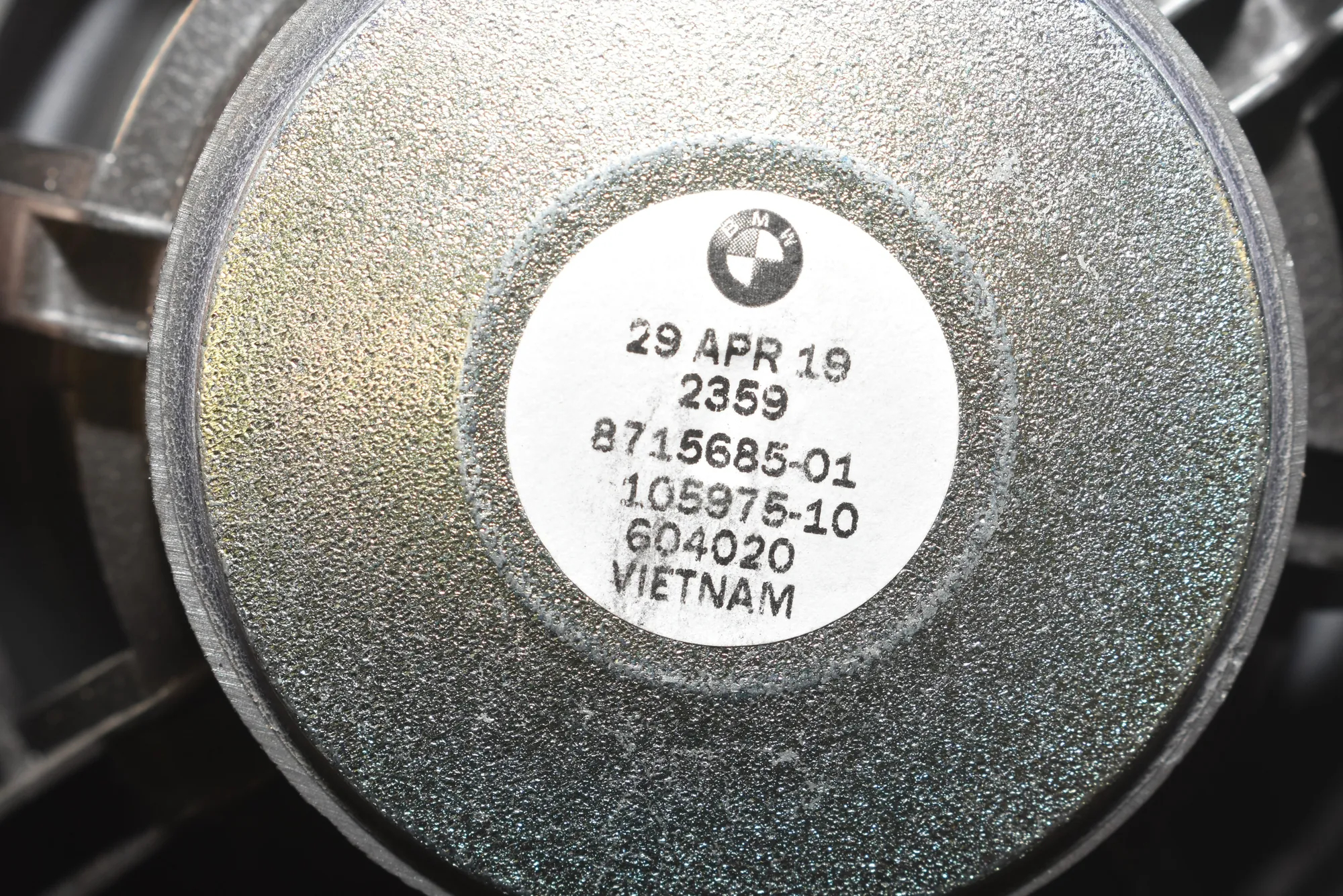 Front Left Door Speaker – OEM 8715685 · BMW i3 (I01) Electric 2019 – 4