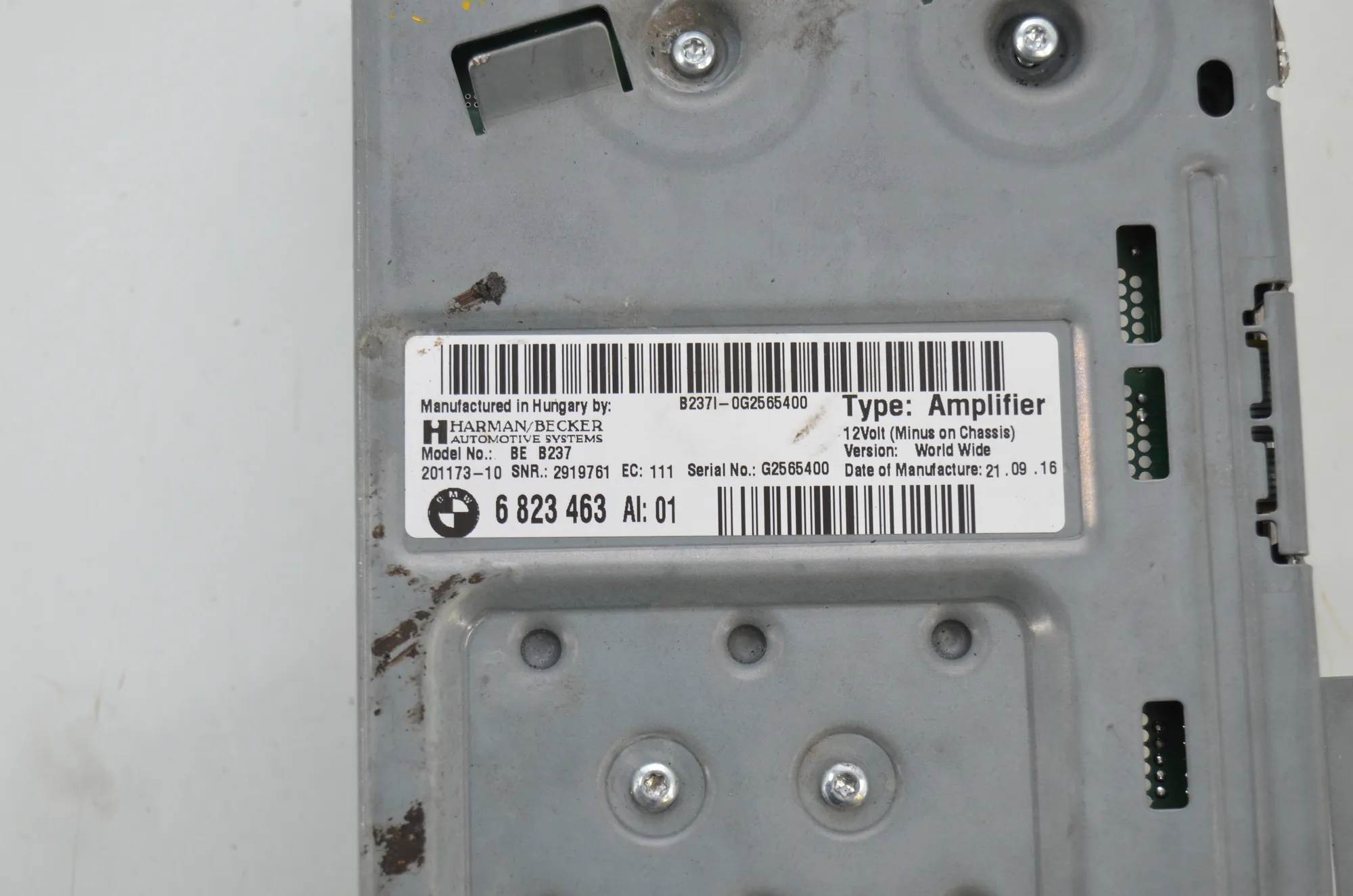 Sound Amplifier – OEM 6823463 · BMW 7 (G11, G12) 750 d, Ld xDrive 2016 – 4