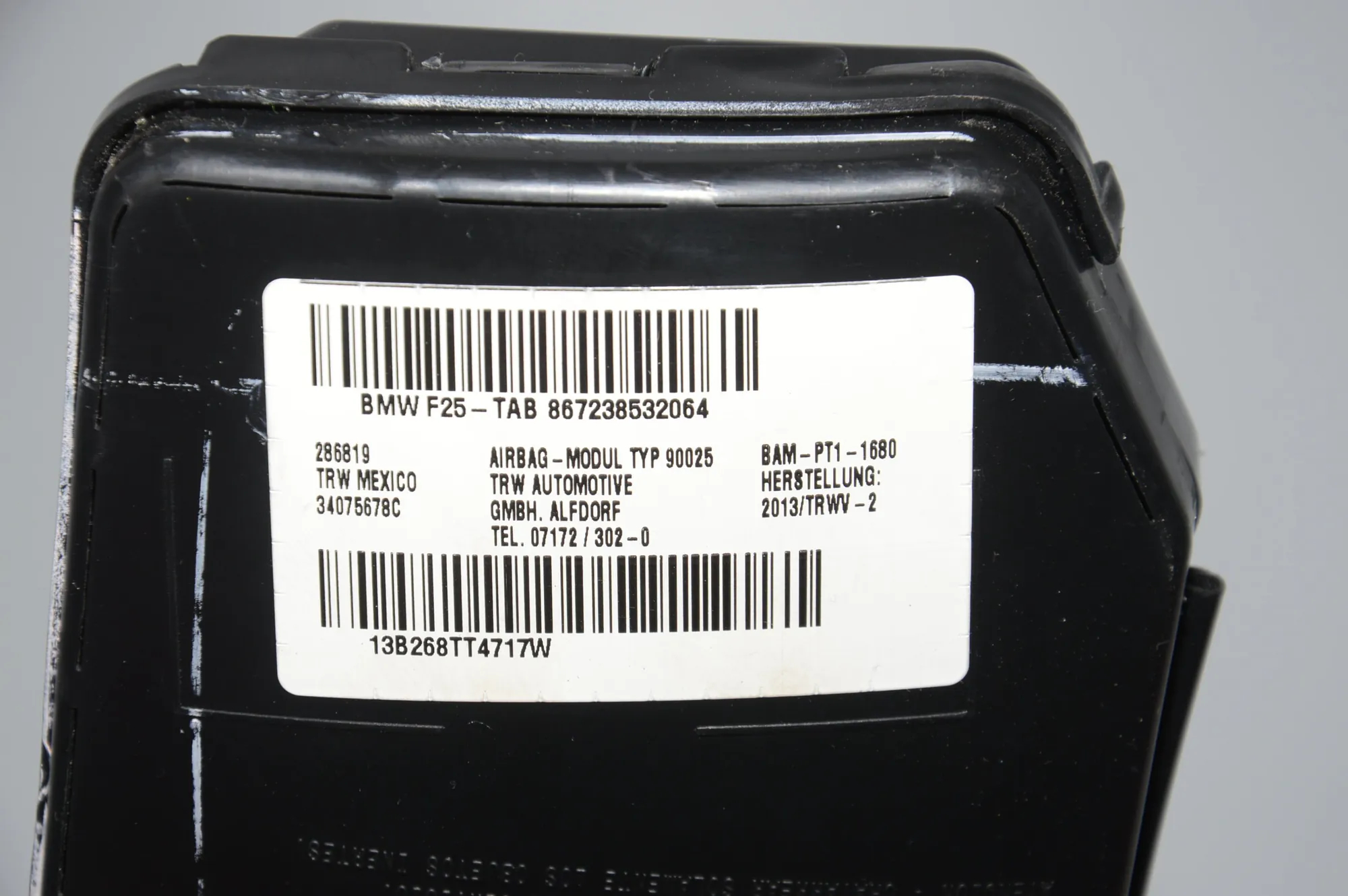 Front Right Seat Safety Bag SRS – OEM 7238532 · BMW X3 (F25) BMW X3 (F25) xDrive 20 d 2011 – 5