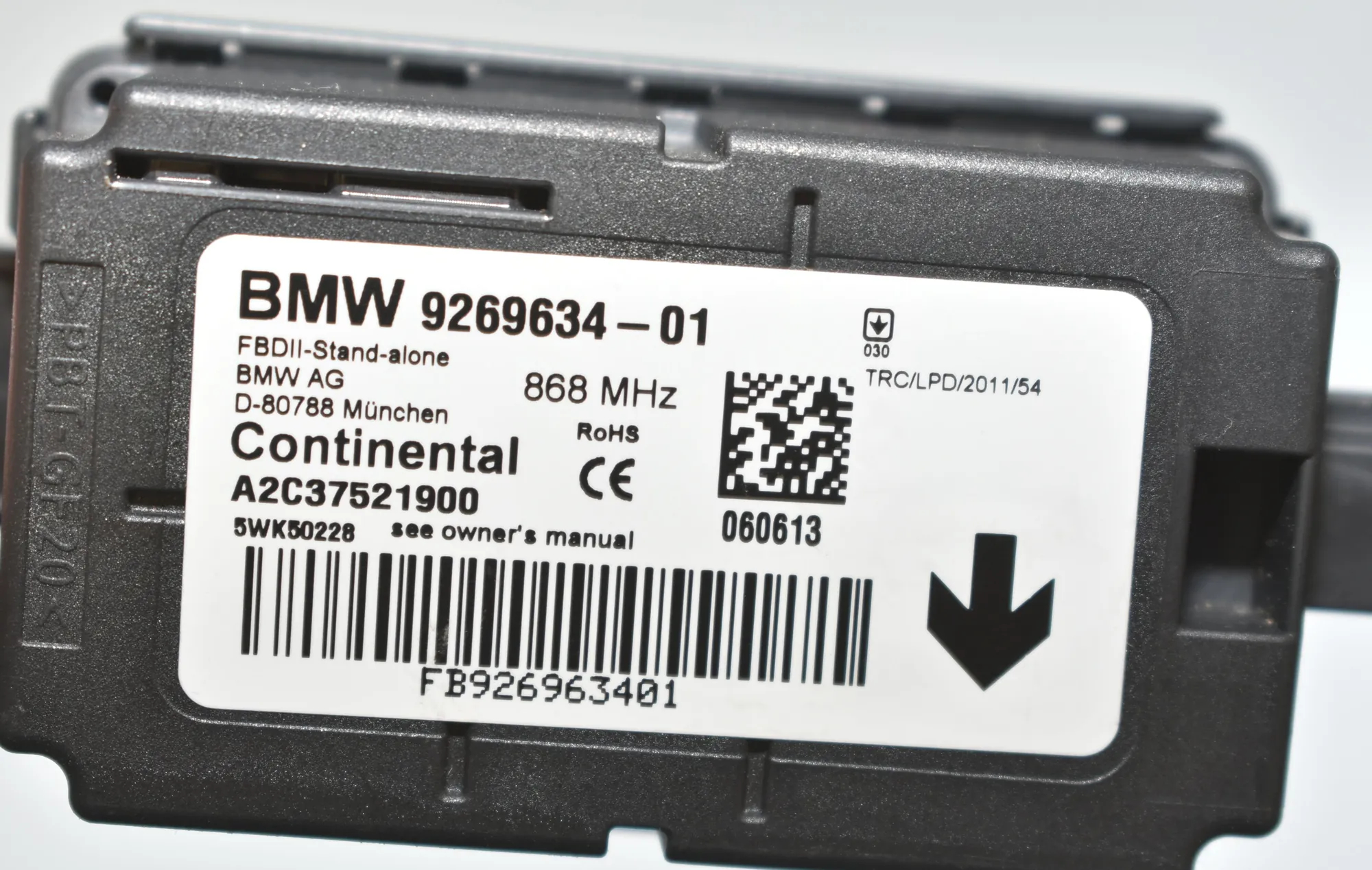 Alarm Signal Control Unit – OEM 9626115 · BMW 3 Gran Turismo (F34) 328 i 2013 – 4