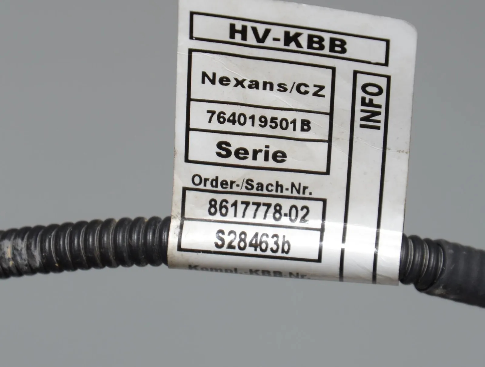 Negative Battery Cable – OEM 8602124 · BMW i3 (I01) Hybrid 2014 – 8