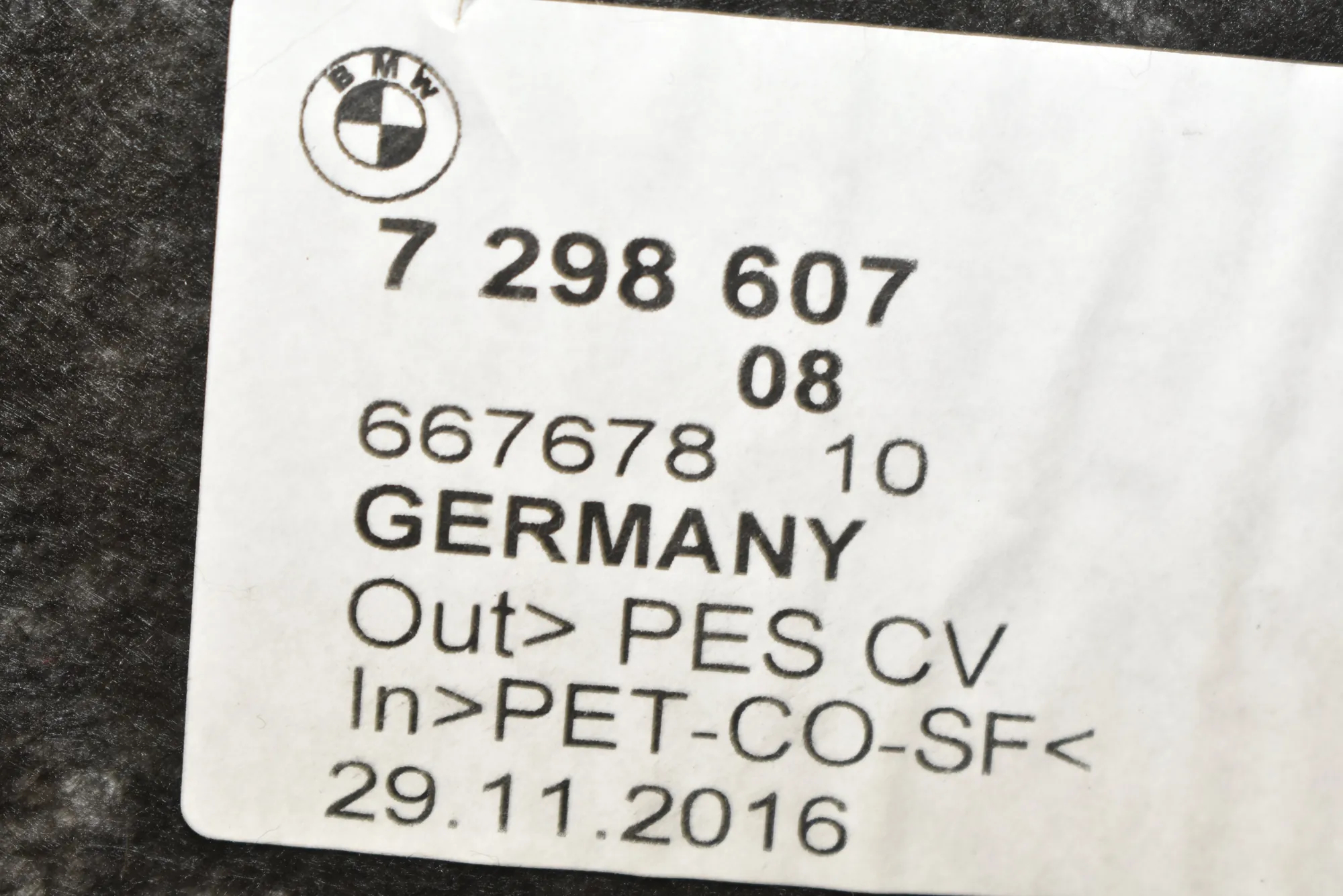 Other Body Parts – OEM 7298607 · BMW 2 Active Tourer (F45) 218 d 2017 – 4