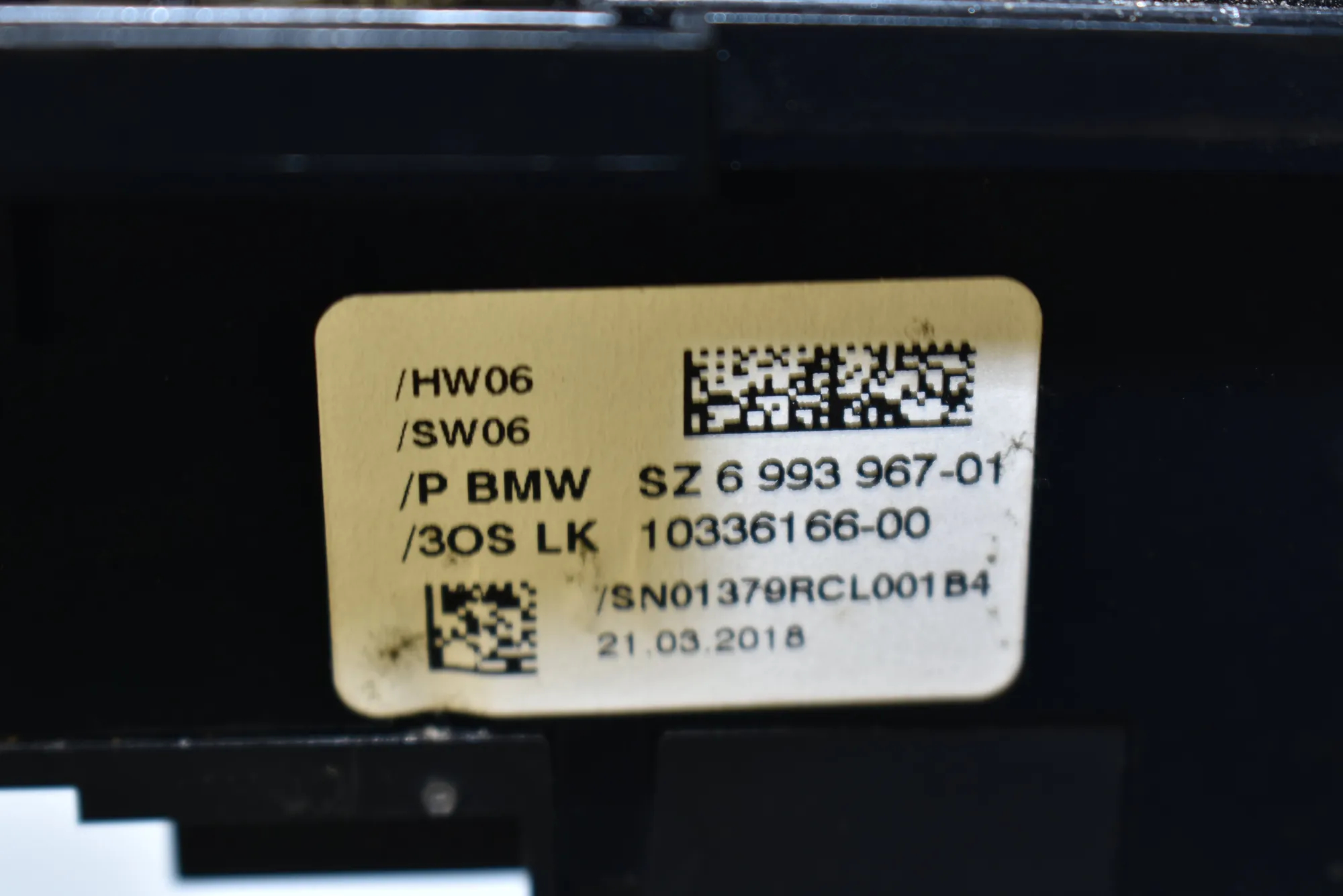Button Switch Panel – OEM 6993967 · BMW 6 Gran Turismo (G32) (2017 - -) 640 i 2018 – 5