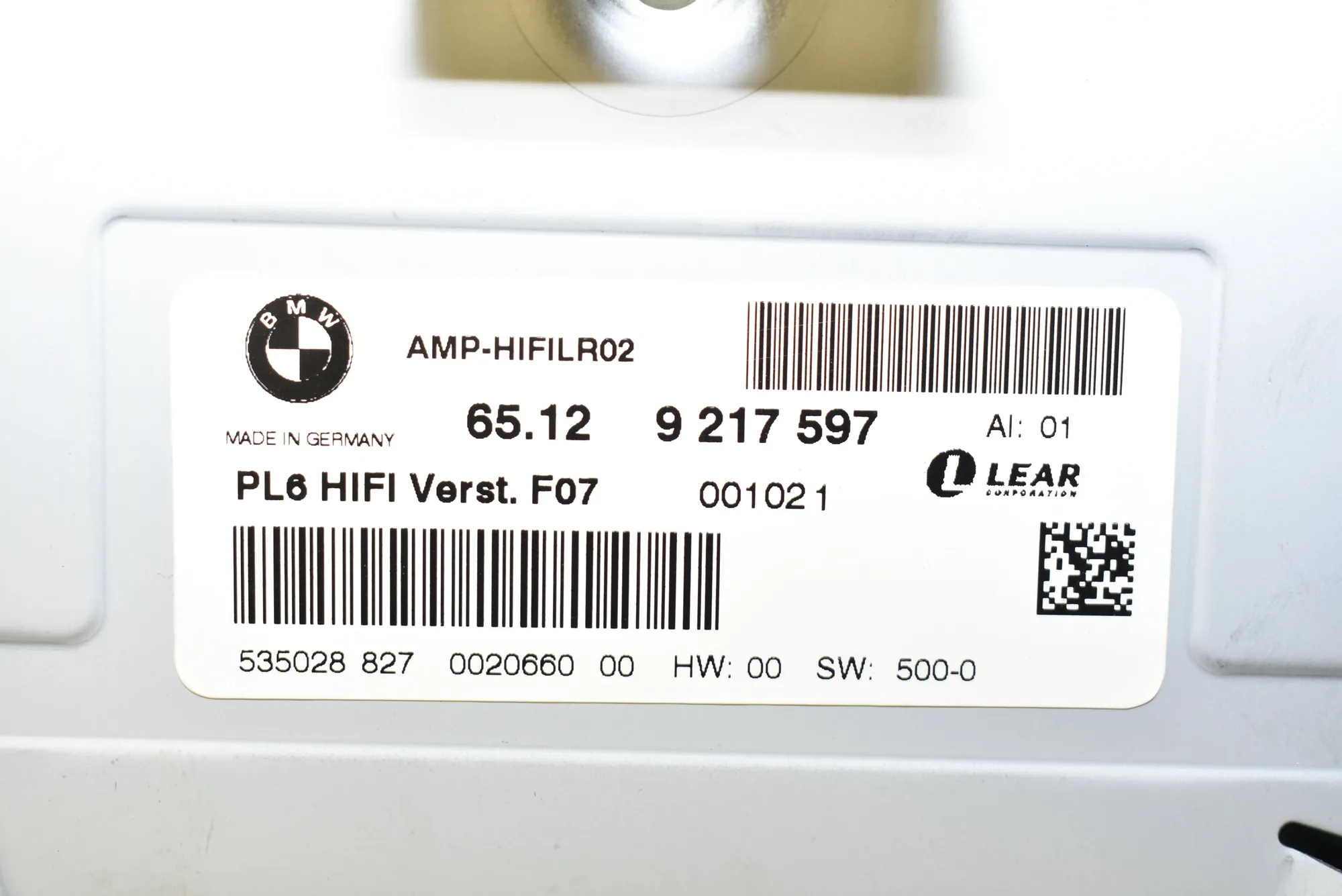 Sound Amplifier – OEM 65129217597 · BMW 5 Gran Turismo (F07) 530 d 2010 – 5