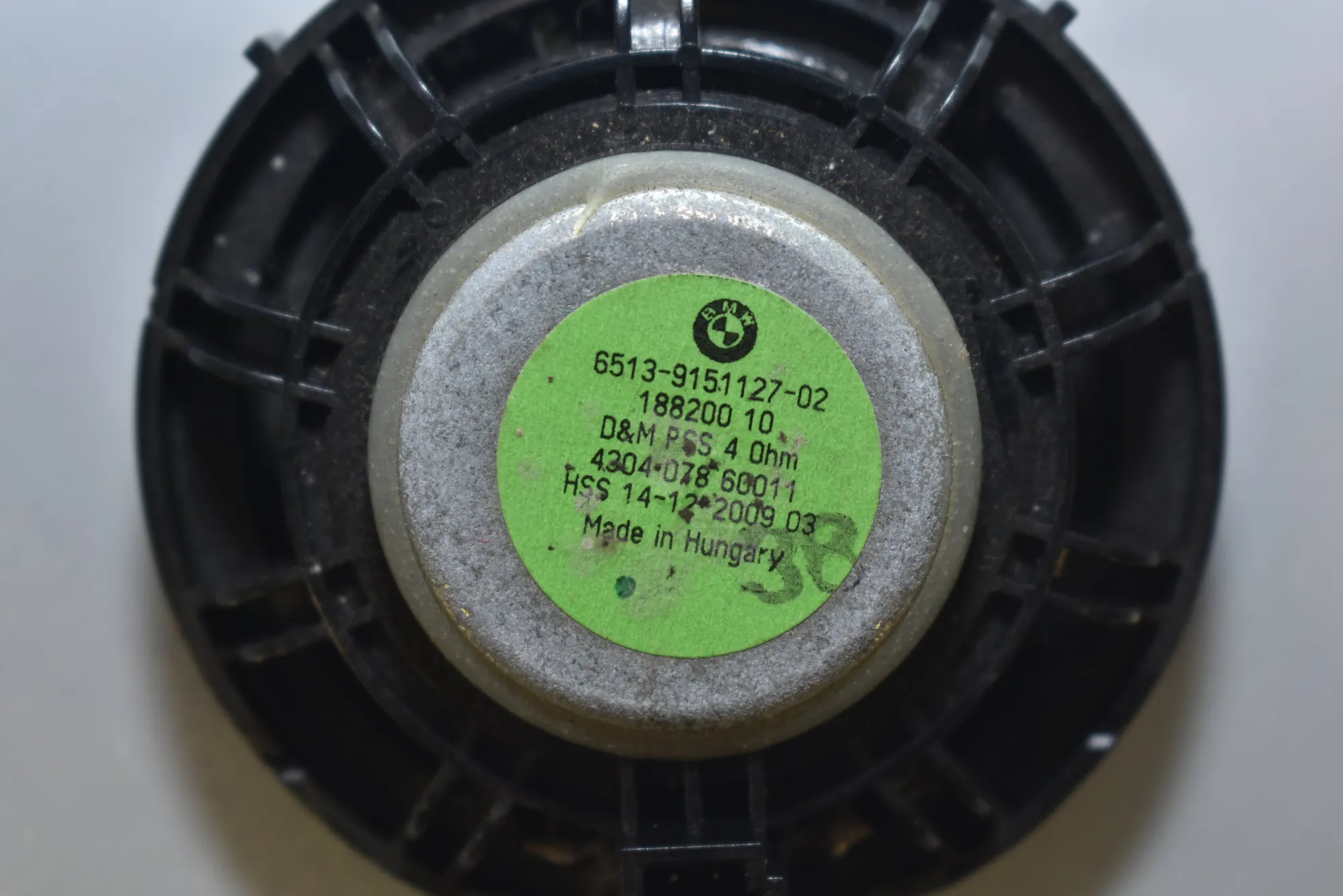 Dashboard Speaker – OEM 65139151127 · BMW 5 Gran Turismo (F07) 530 d 2010 – 3