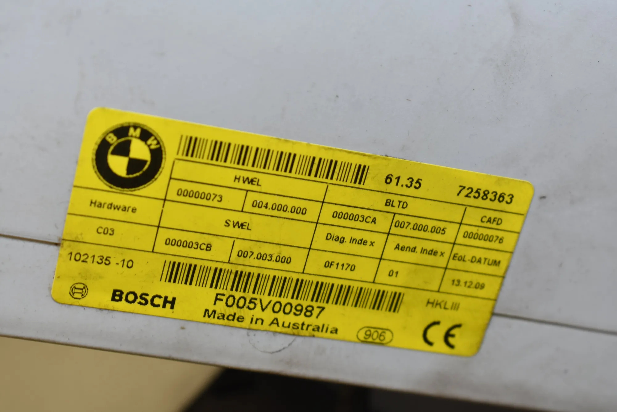 Electric Tailgate Opening Kit – OEM 7258363 · BMW 5 Gran Turismo (F07) 530 d 2010 – 9