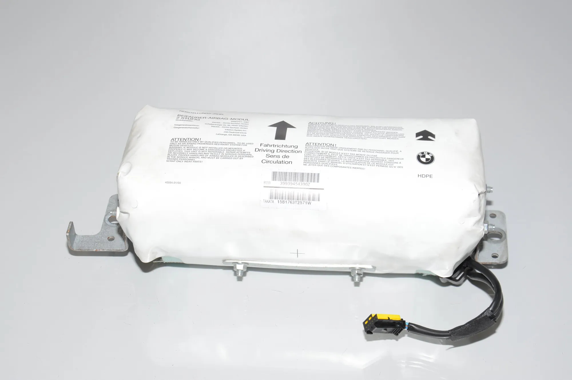 Dashboard Safety Bag SRS – OEM 9384807 · BMW 3 (E46) 330 d 2001