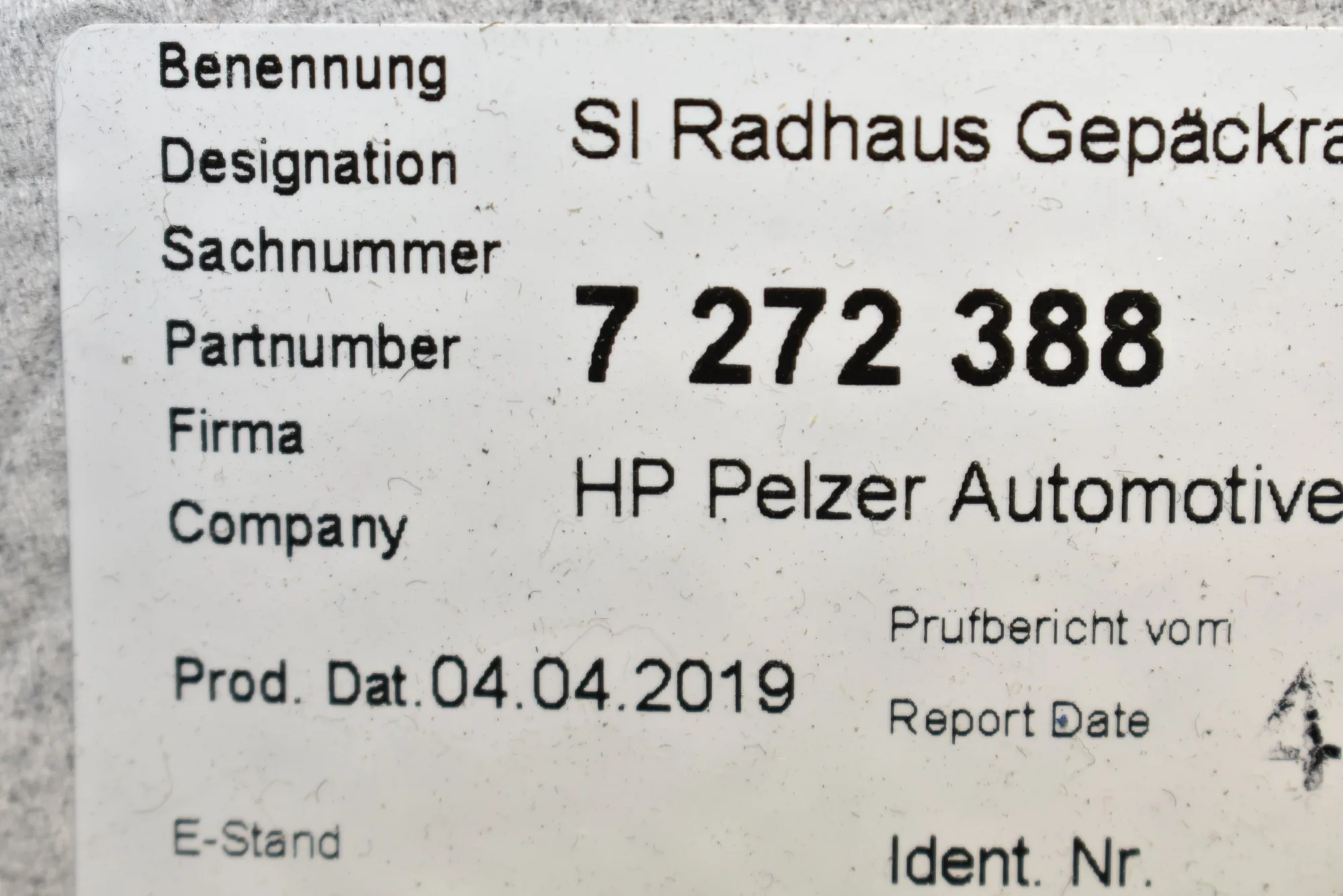 Other Body Parts – OEM 51487272388 · BMW i3 (I01) Electric 2019 – 4