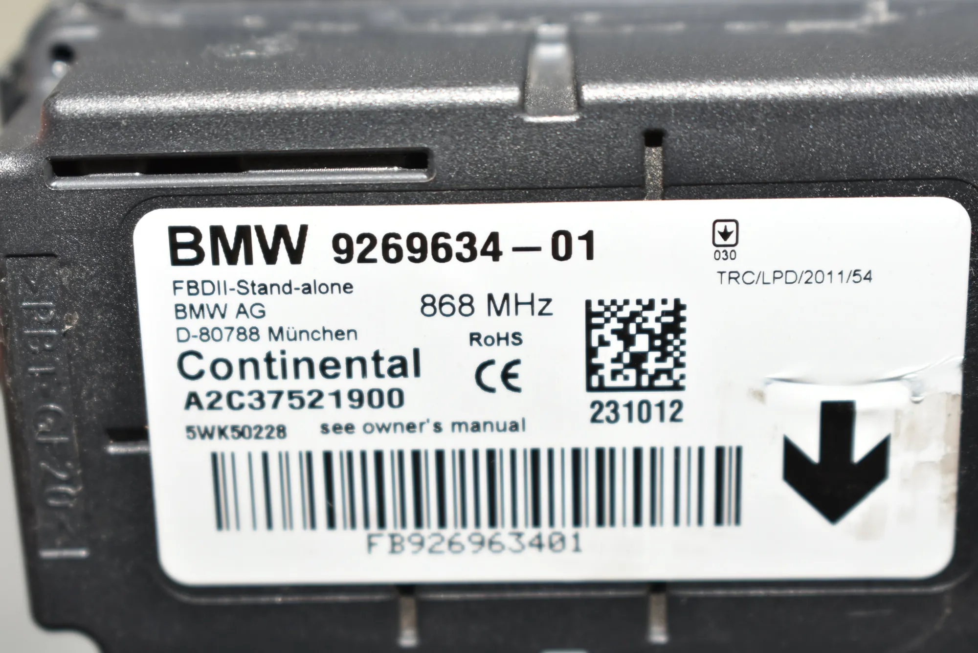 Antenna Amplifier – OEM 9269634 · BMW 3 Touring (F31) 330 d 2012 – 6