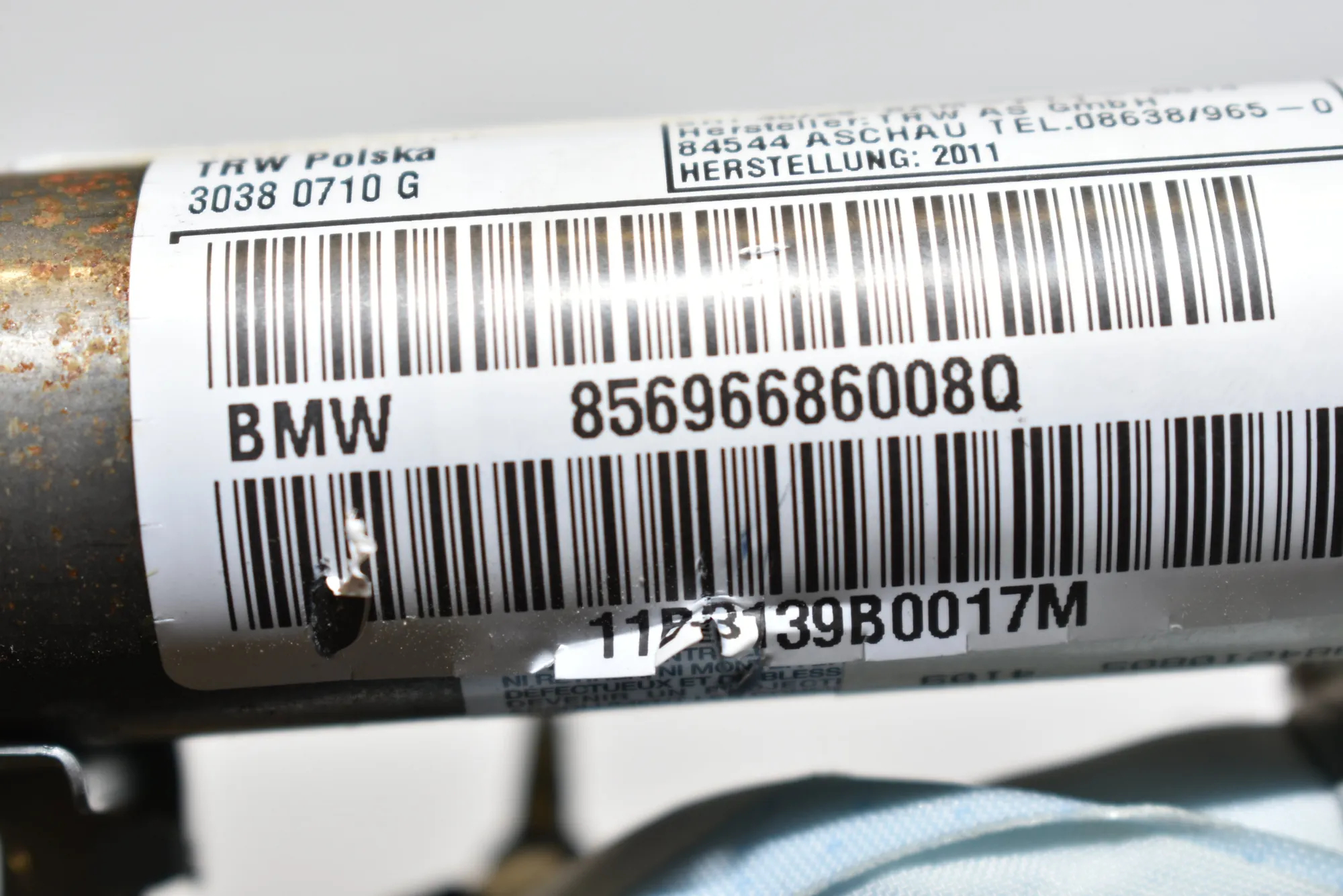 Right Side Roof Safety Curtain SRS – OEM 6966860 · BMW 3 Touring (E91) 325 d 2011 – 4