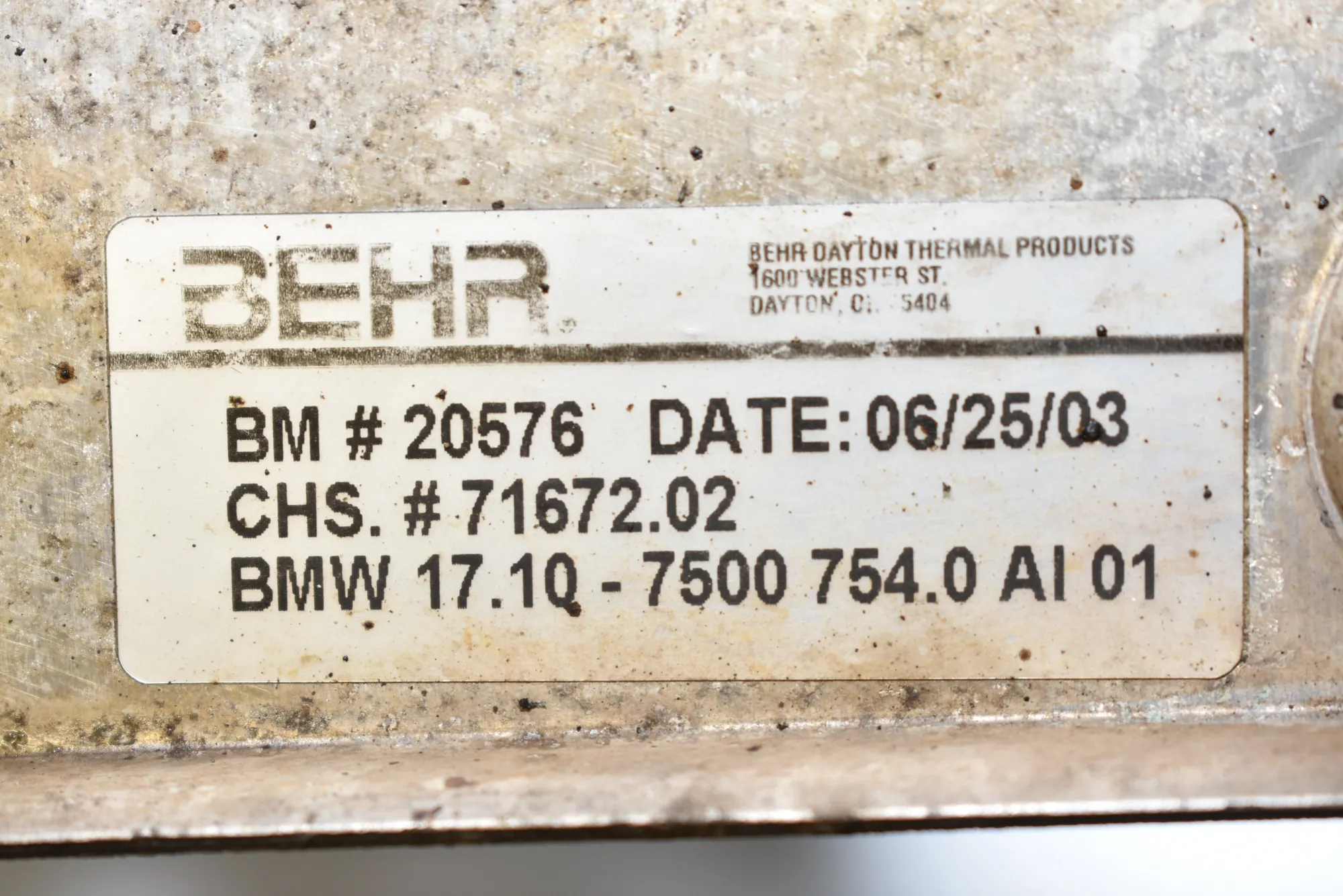 Gearbox Radiator – OEM 7500754 · BMW X5 (E53) 4.6 is 2003 – 4