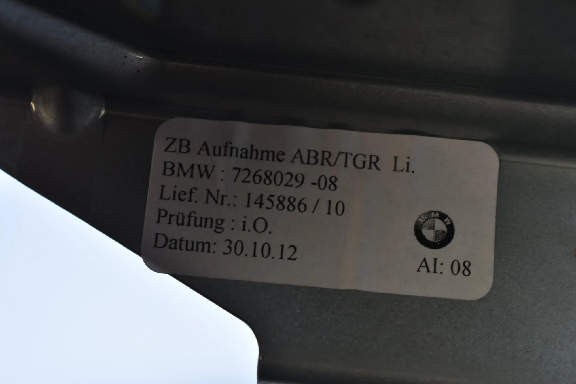 Boot Sliding Parcel Shelf – OEM 7268030 · BMW 3 Touring (F31) 320 d 2012 – 5