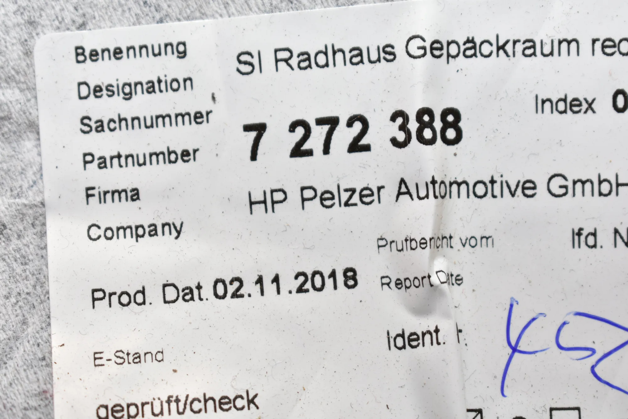 Other Body Parts – OEM 7272388 · BMW i3 (I01) Electric 2018 – 3