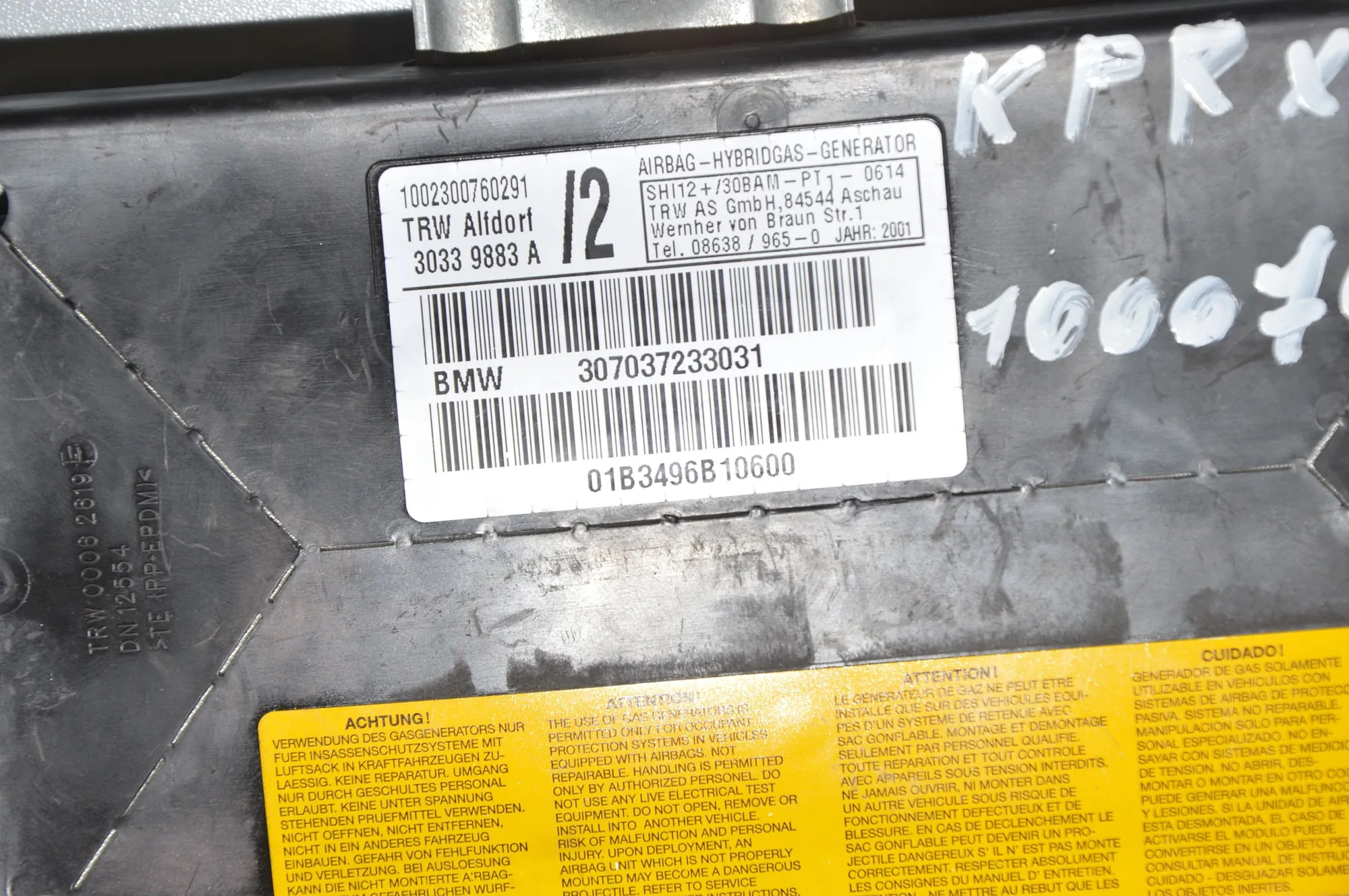 Front Left Door Safety Bag SRS – OEM 7037233 · BMW X5 (E53) 4.6 is 2002 – 5