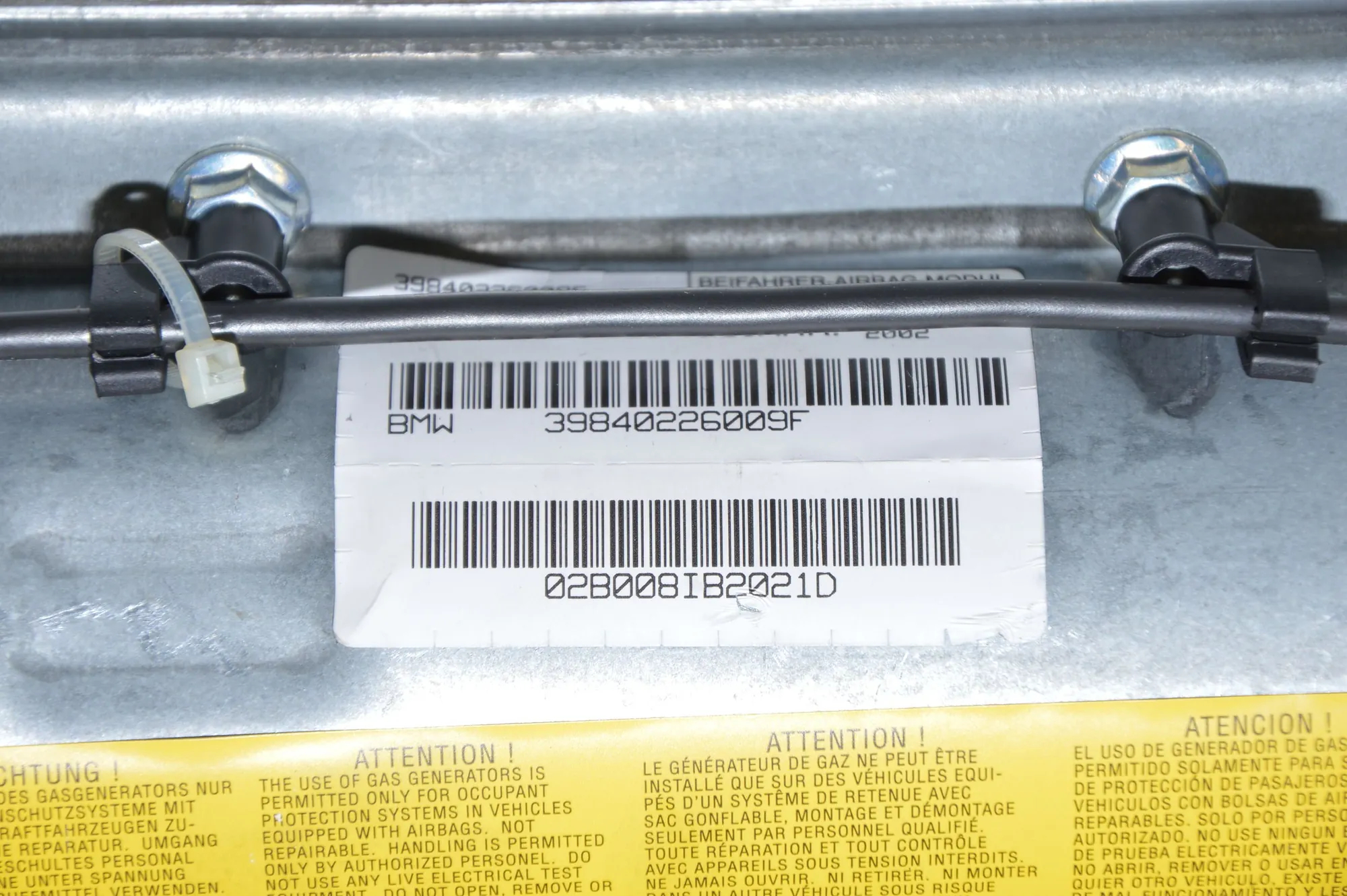 Dashboard Safety Bag SRS – OEM 8402260 · BMW X5 (E53) 4.6 is 2002 – 6