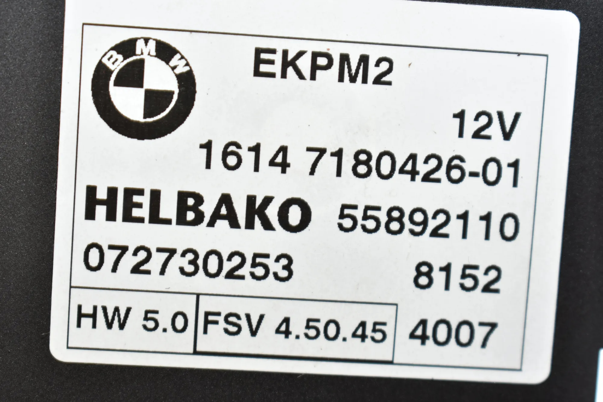 Fuel Pump Control Unit – OEM 7180426 · BMW 3 (E90) 320 d 2007 – 4