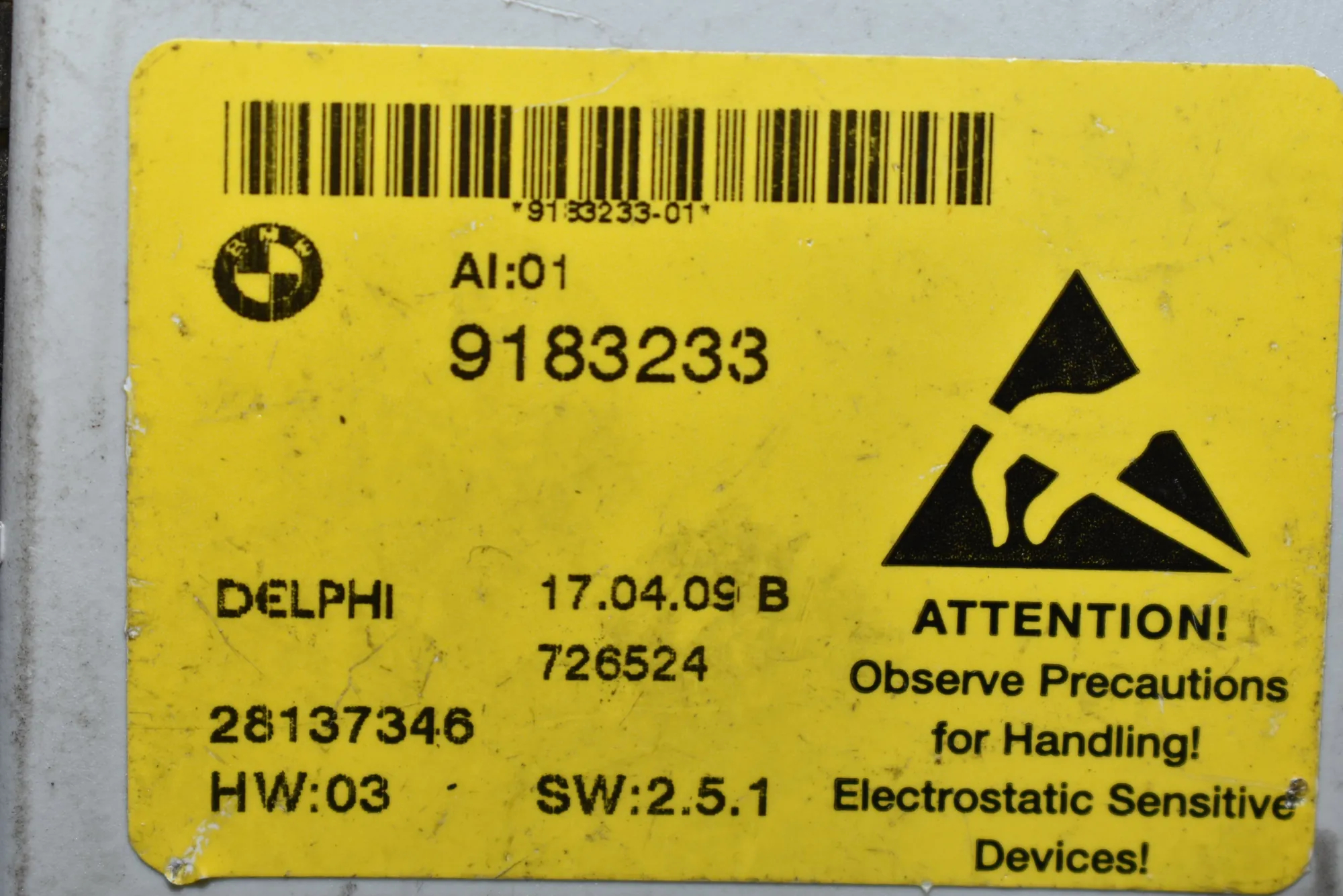 Other Control Units – OEM 9183233 · BMW 5 (E60) BMW 5 (E60) 530 d 2008 – 4