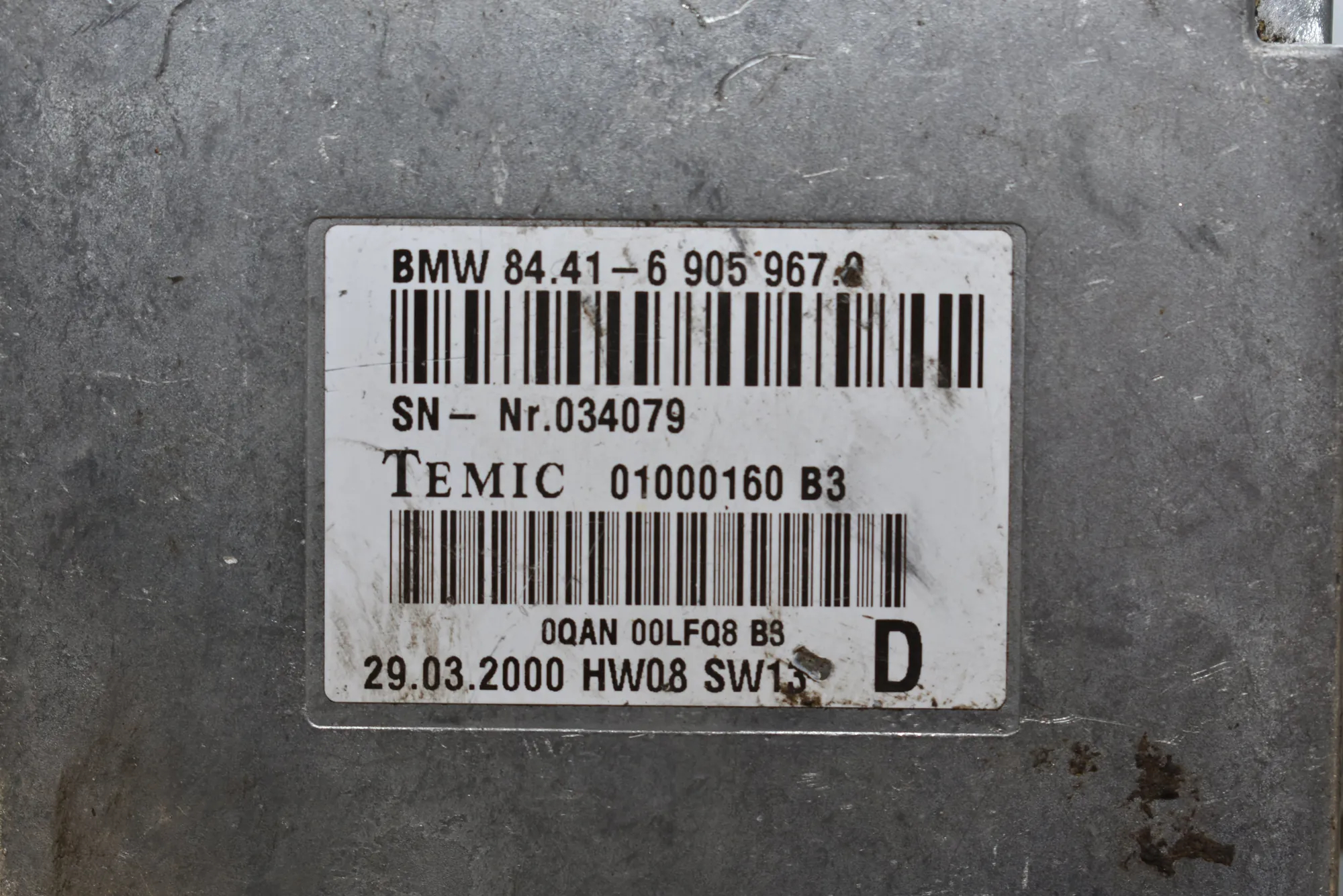 Other Control Units – OEM 6905967 · BMW 5 Touring (E39) BMW 5 Touring (E39) 530 d 2002 – 4