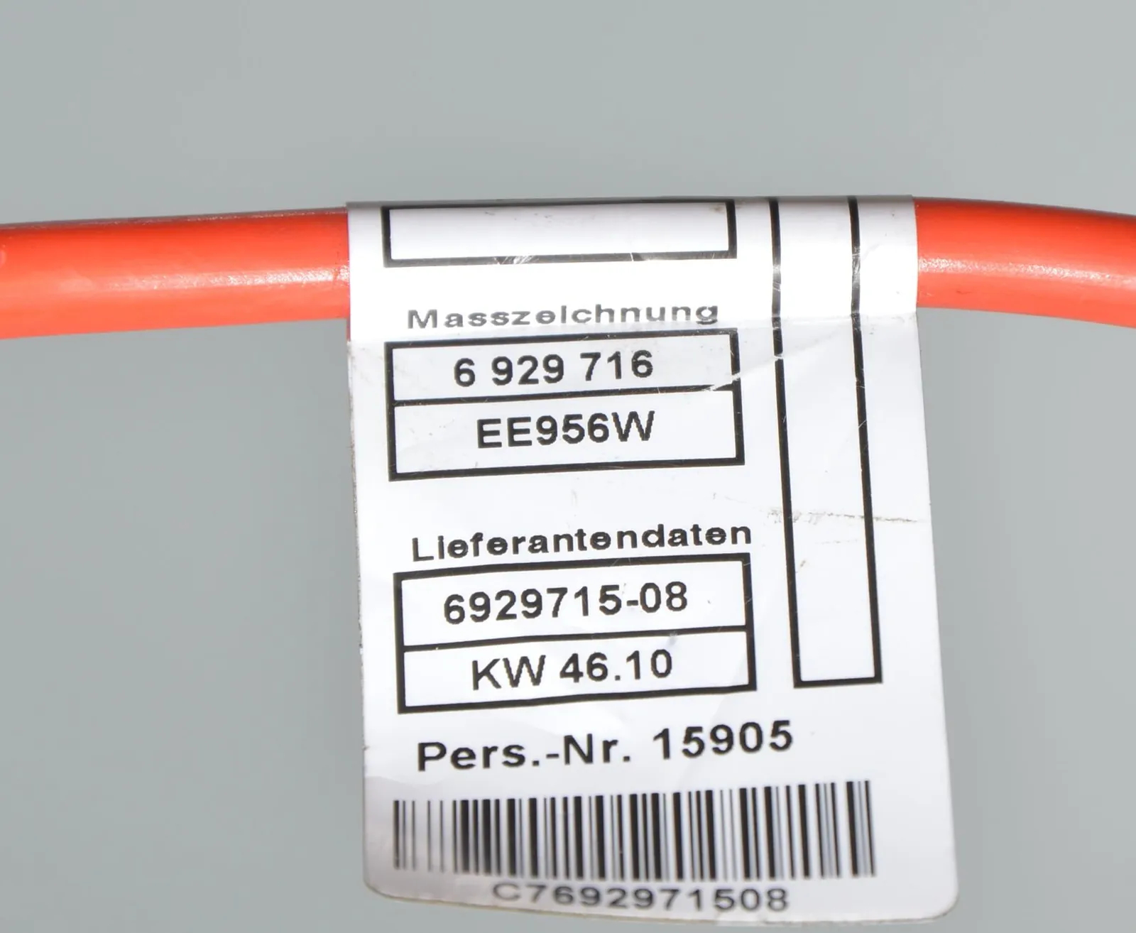 Positive Battery Cable – OEM 6929715 · BMW 1 (E81) BMW 1 (E81) 118 d 2006 – 7