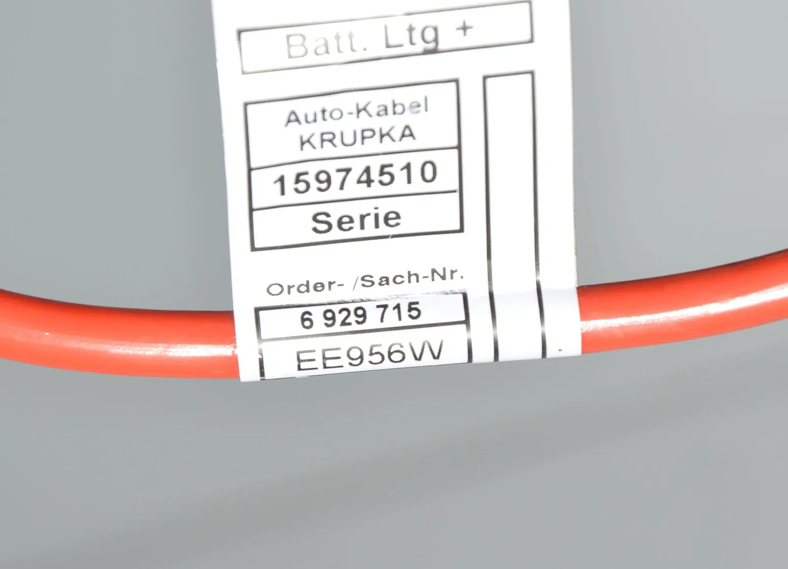 Positive Battery Cable – OEM 6929715 · BMW 1 (E81) BMW 1 (E81) 118 d 2006 – 6