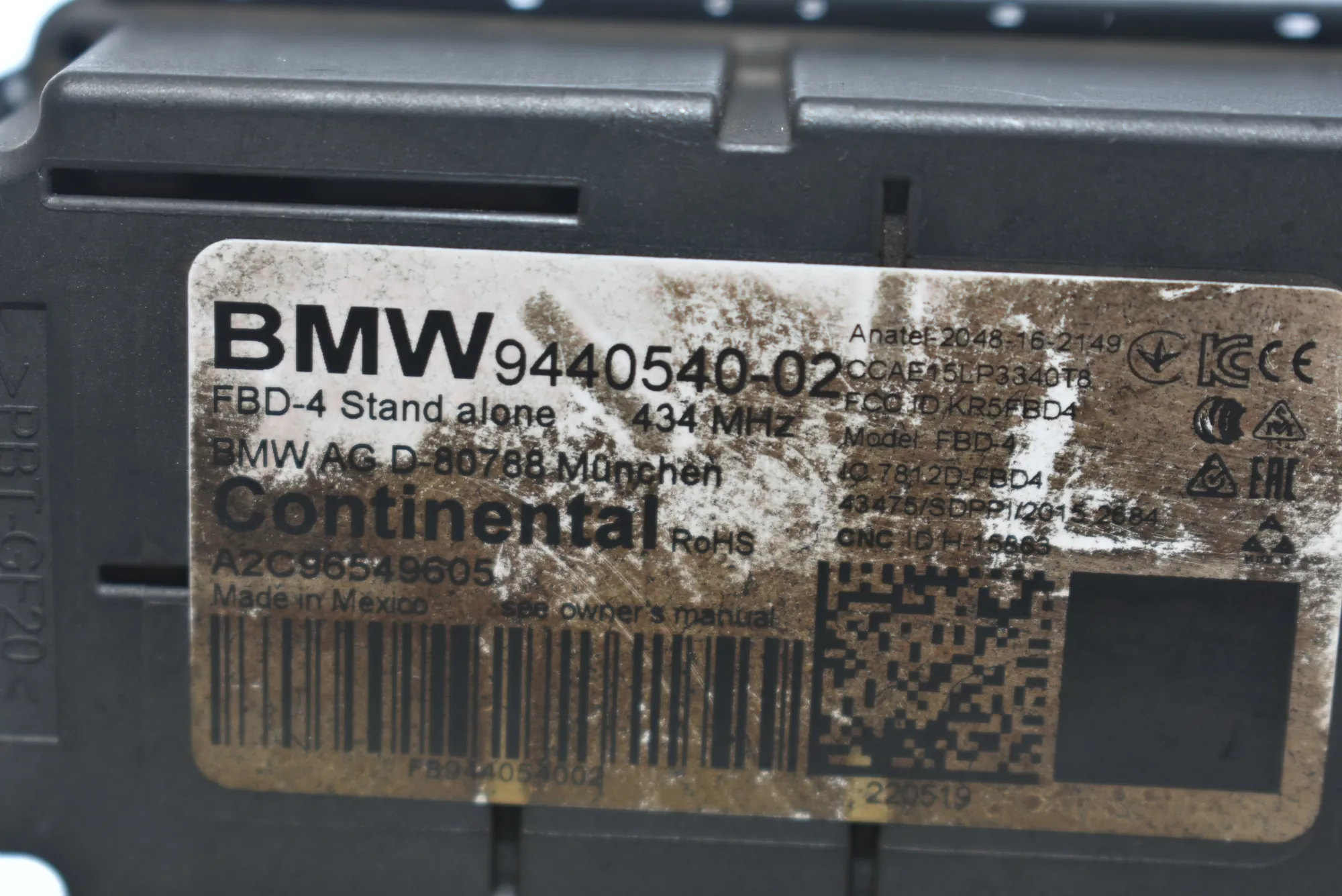 Central Locking Control Unit – OEM 9440540 · BMW F90 (2017 - -) (G30, F90) M5 2019 – 4